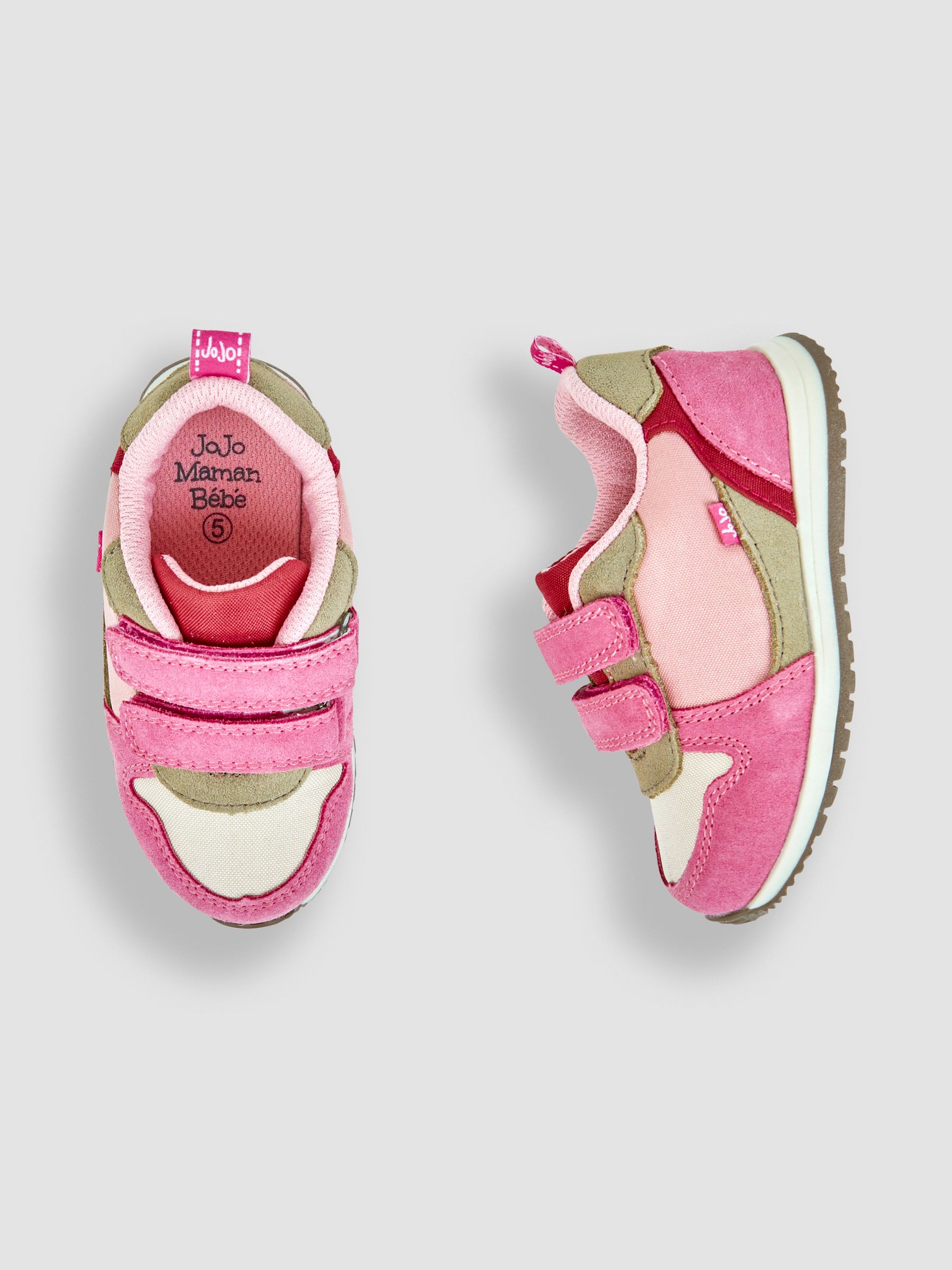 Bright Pink Colourblock Riptape Trainer - Image 3 of 7