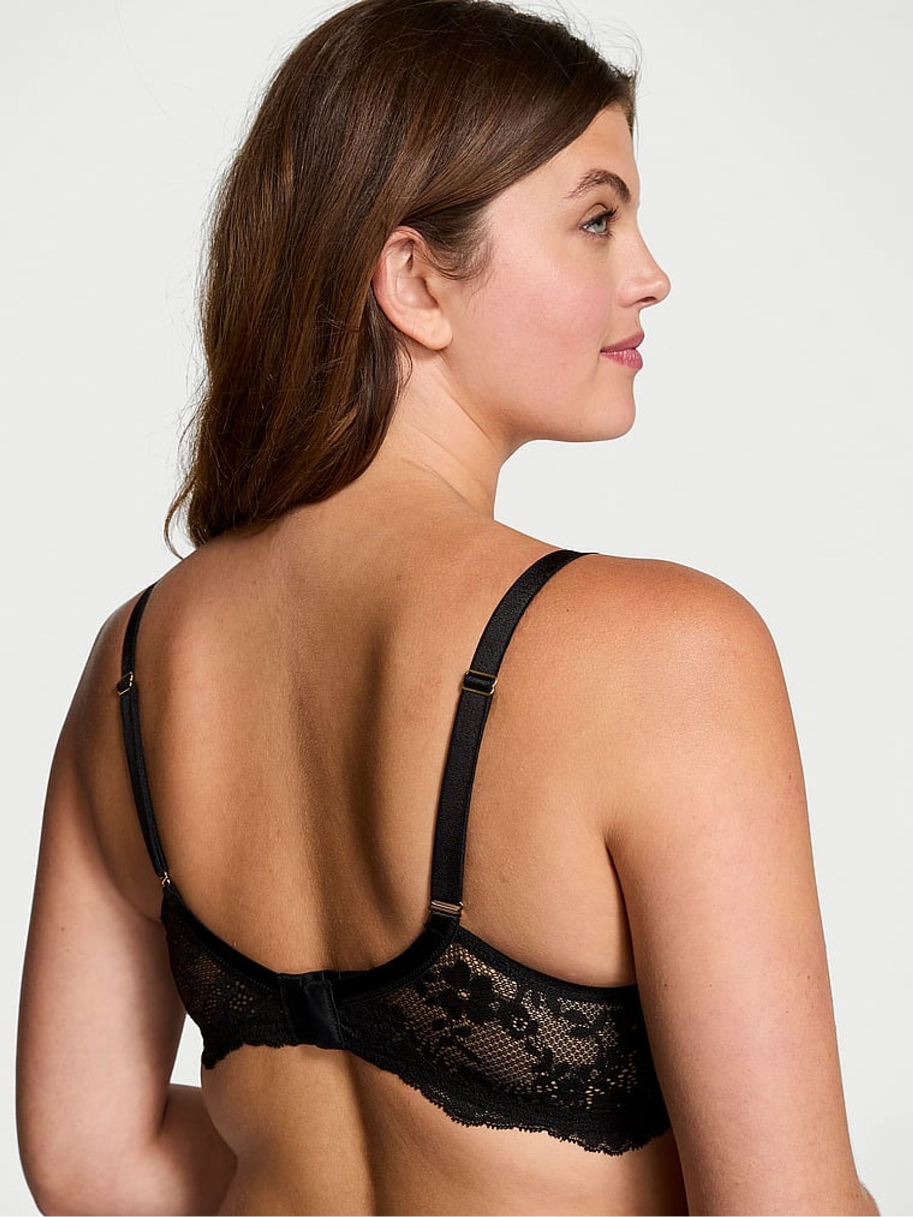 Black Full Cup Support Lace Bra - Image 2 of 3