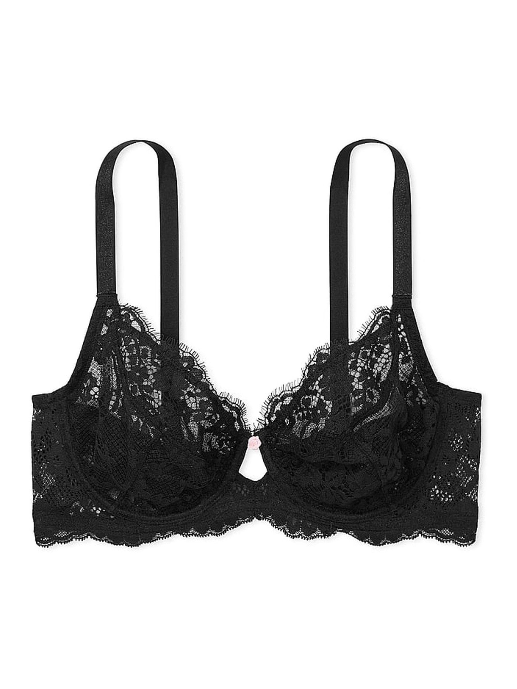 Black Full Cup Support Lace Bra - Image 3 of 3