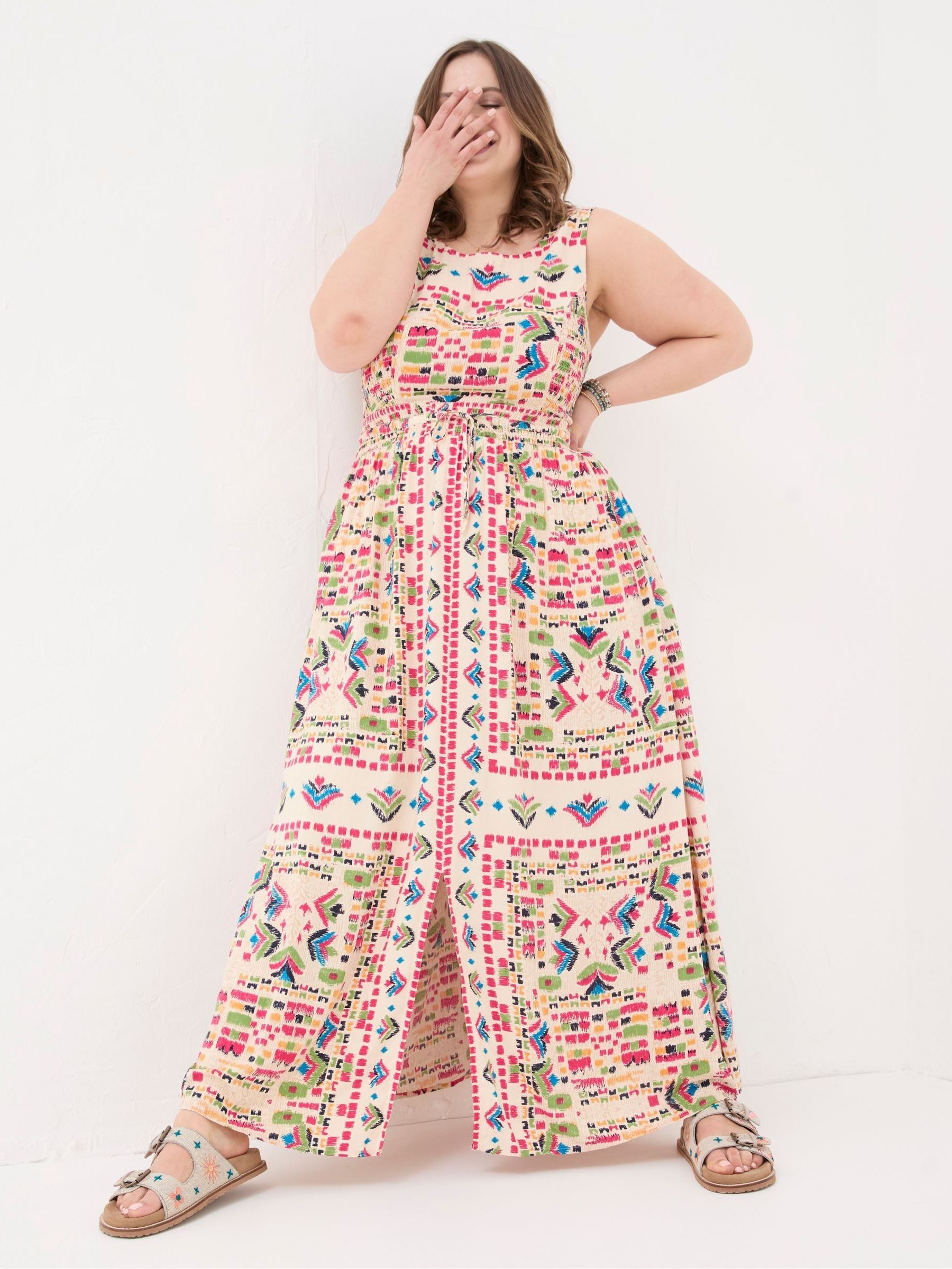 Carmen Natural Trail Marks Maxi Dress - Image 1 of 5