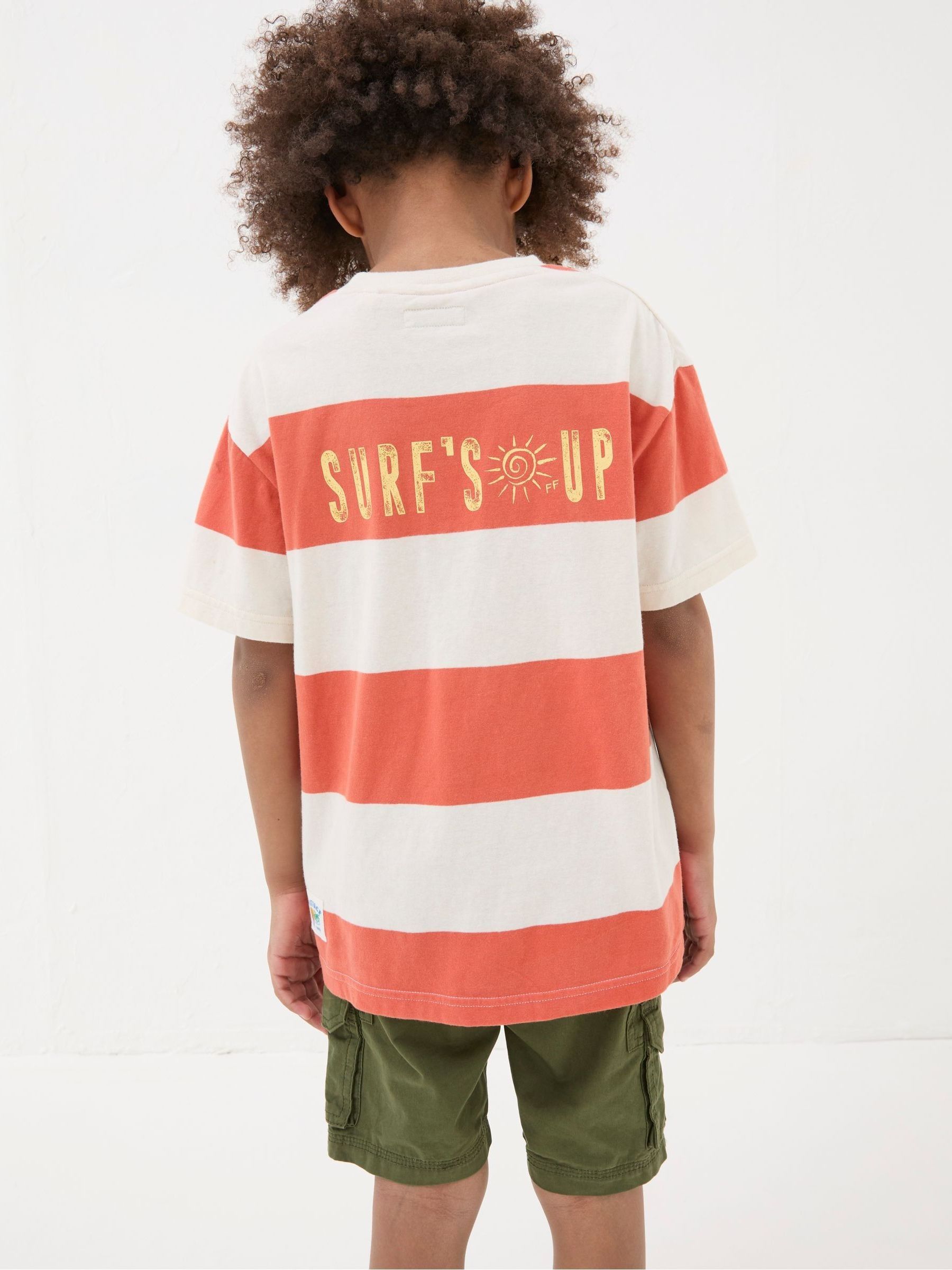 Orange Bold Stripe Jersey T-Shirt - Image 2 of 6 Orange Bold Stripe Jersey T-Shirt - Image 2 of 6