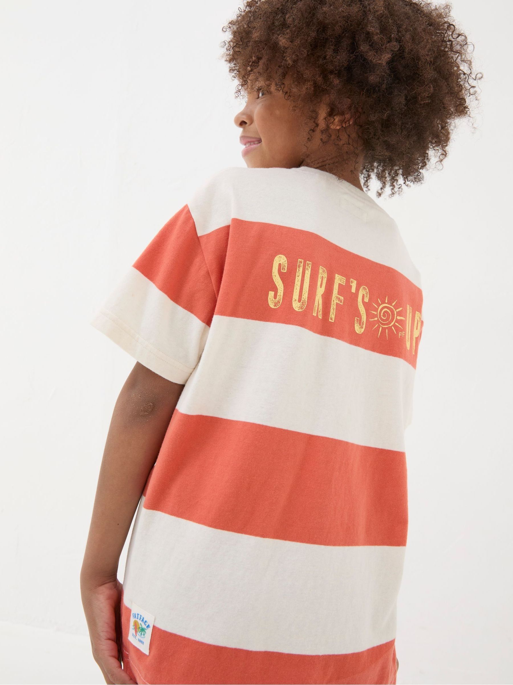 Orange Bold Stripe Jersey T-Shirt - Image 3 of 6