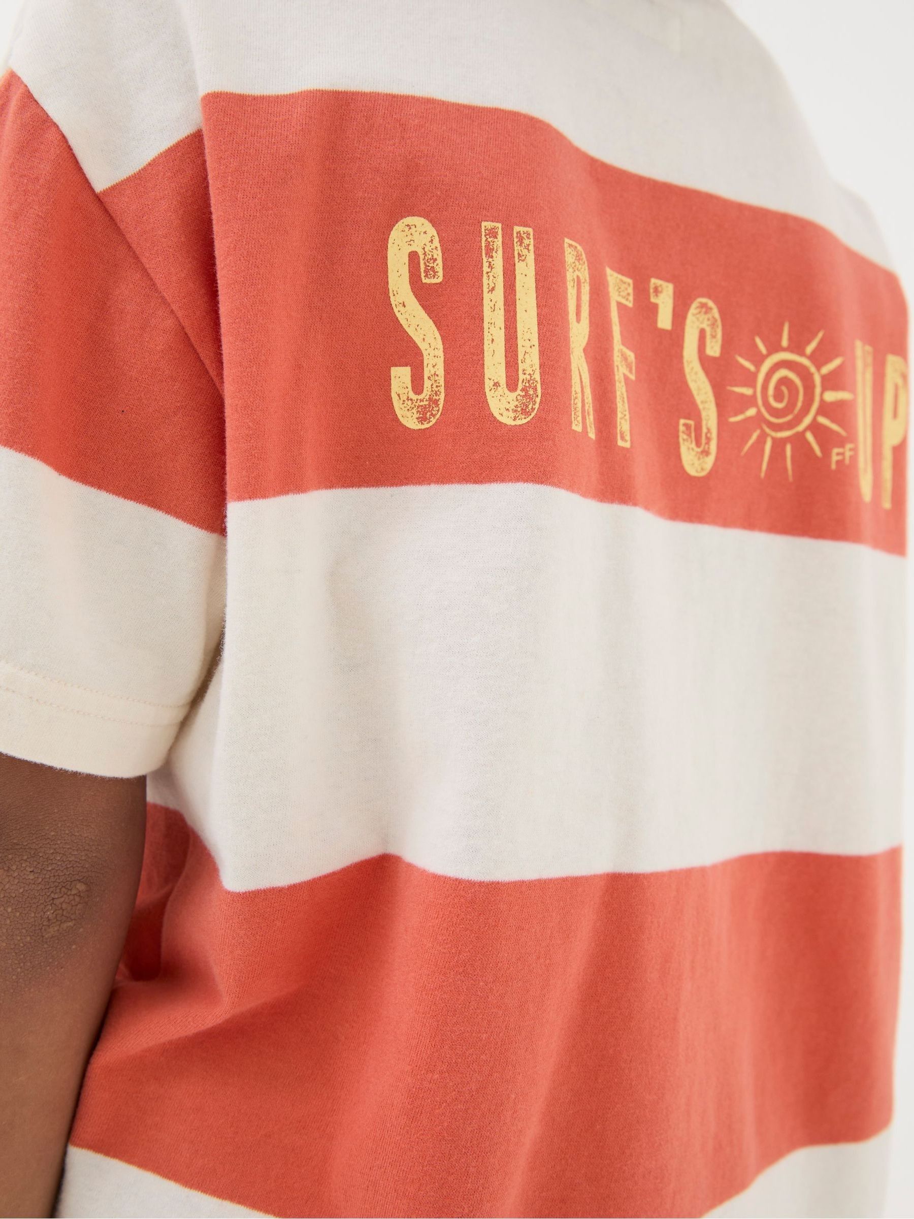 Orange Bold Stripe Jersey T-Shirt - Image 4 of 6