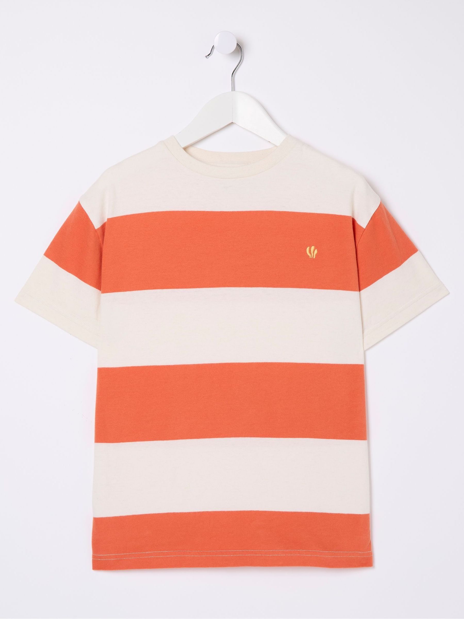 Orange Bold Stripe Jersey T-Shirt - Image 5 of 6