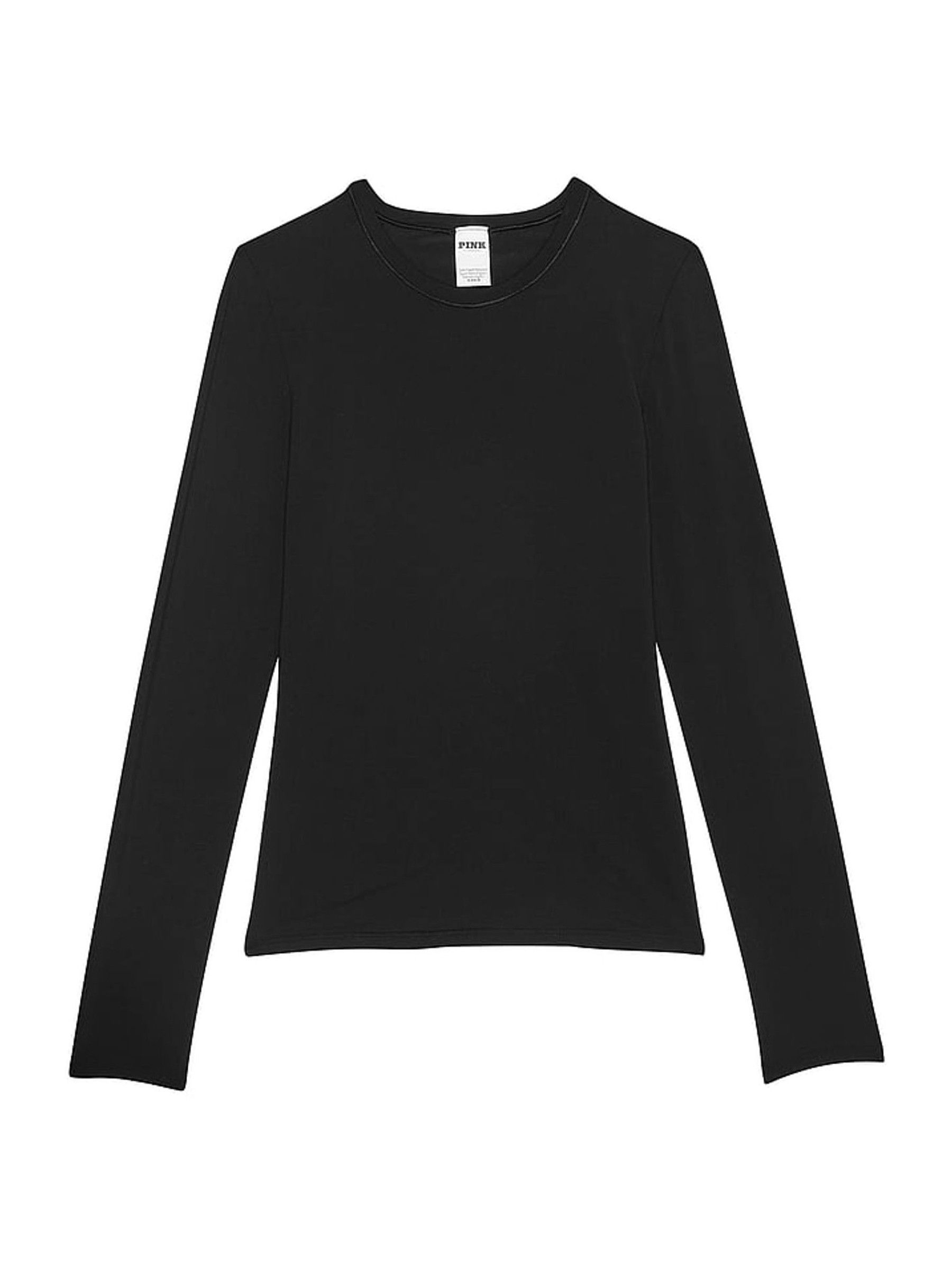Black Long Sleeve Soft Stretch T-Shirt - Image 3 of 3