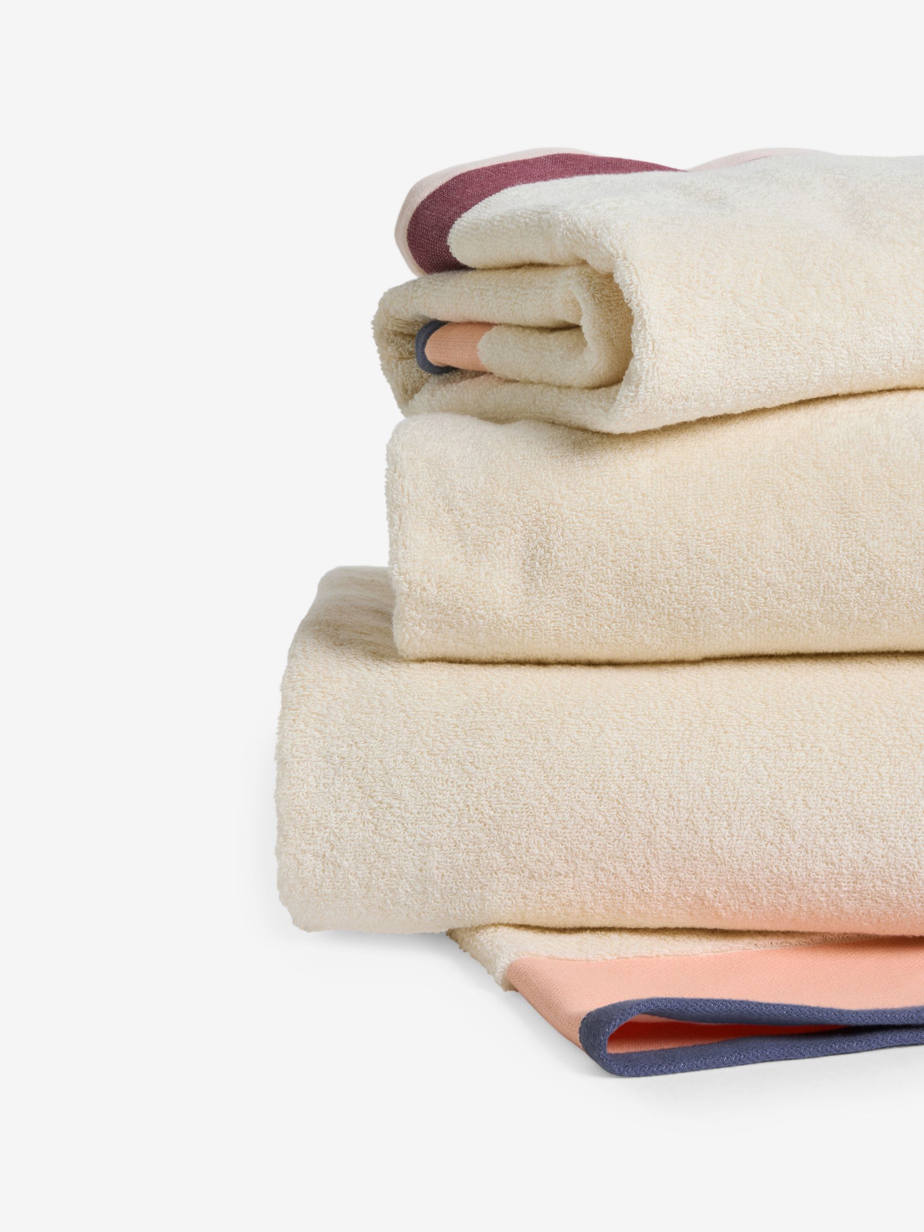 Dax Border 100% Cotton Towel in Pink/Purple - Image 4 of 4 Dax Border 100% Cotton Towel in Pink/Purple - Image 4 of 4