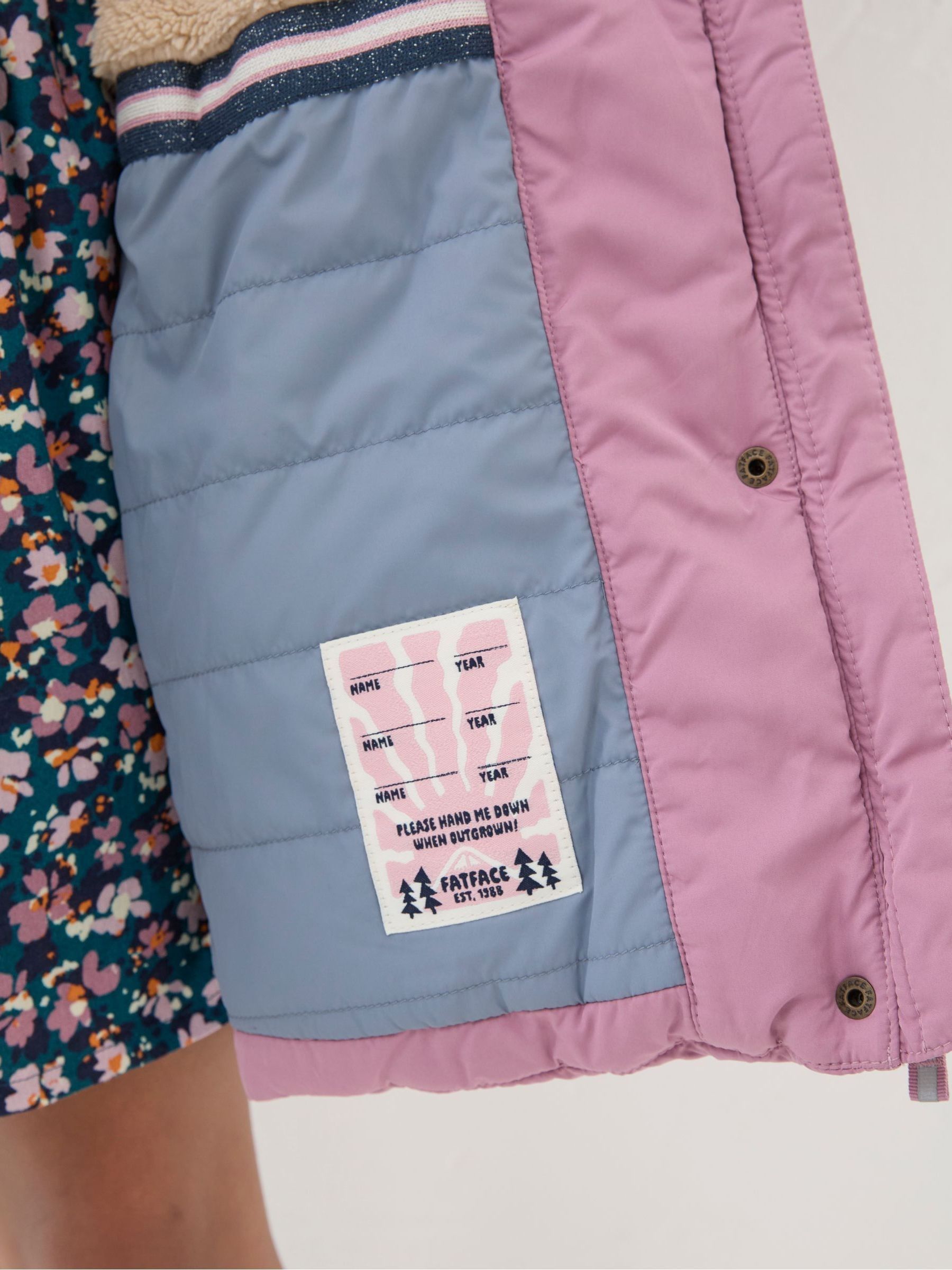 Lily Dusky Purple Longline Padded Coat - Image 5 of 6