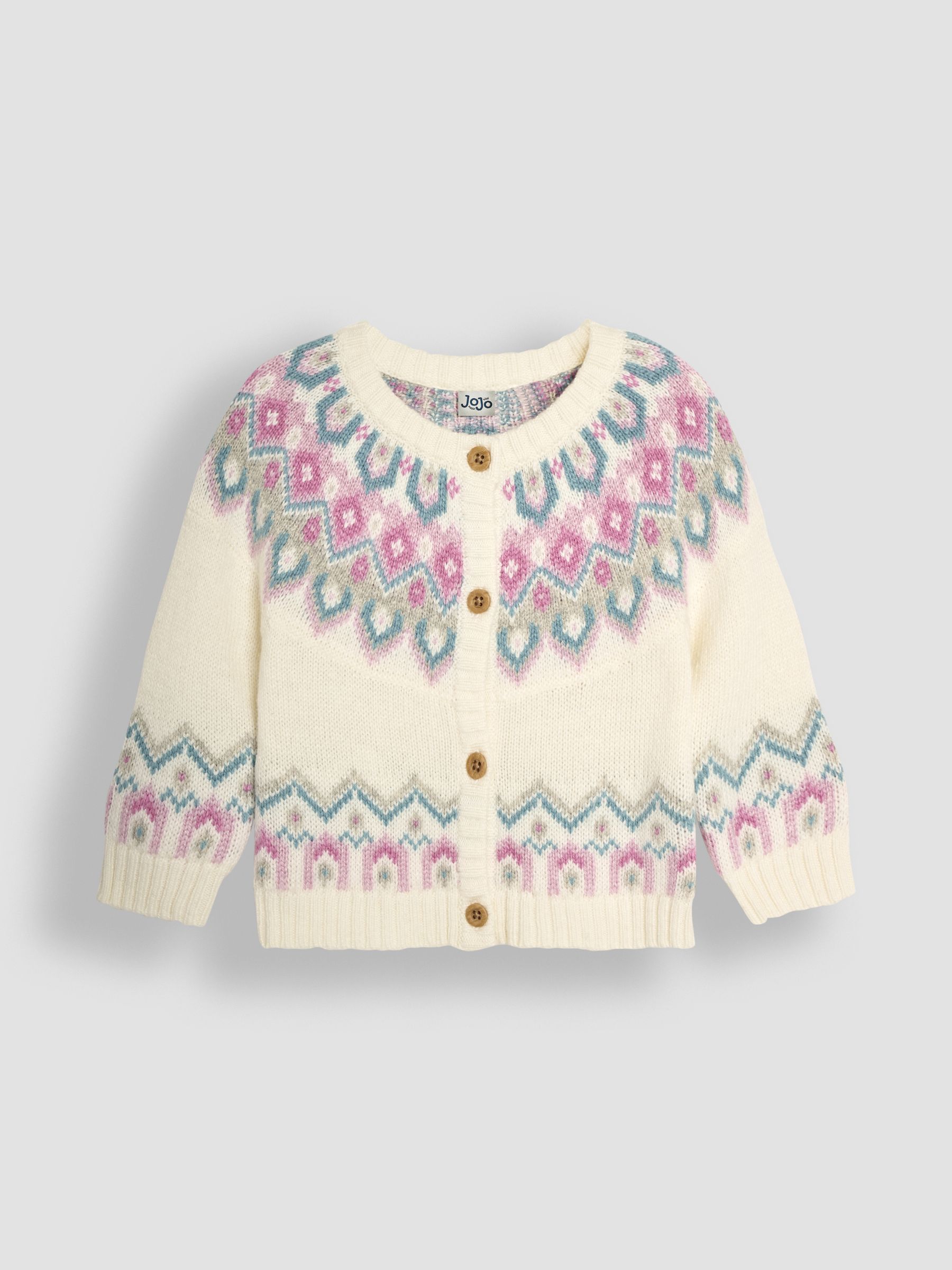 Cream Fair Isle Pattern Cardigan - Image 1 of 3