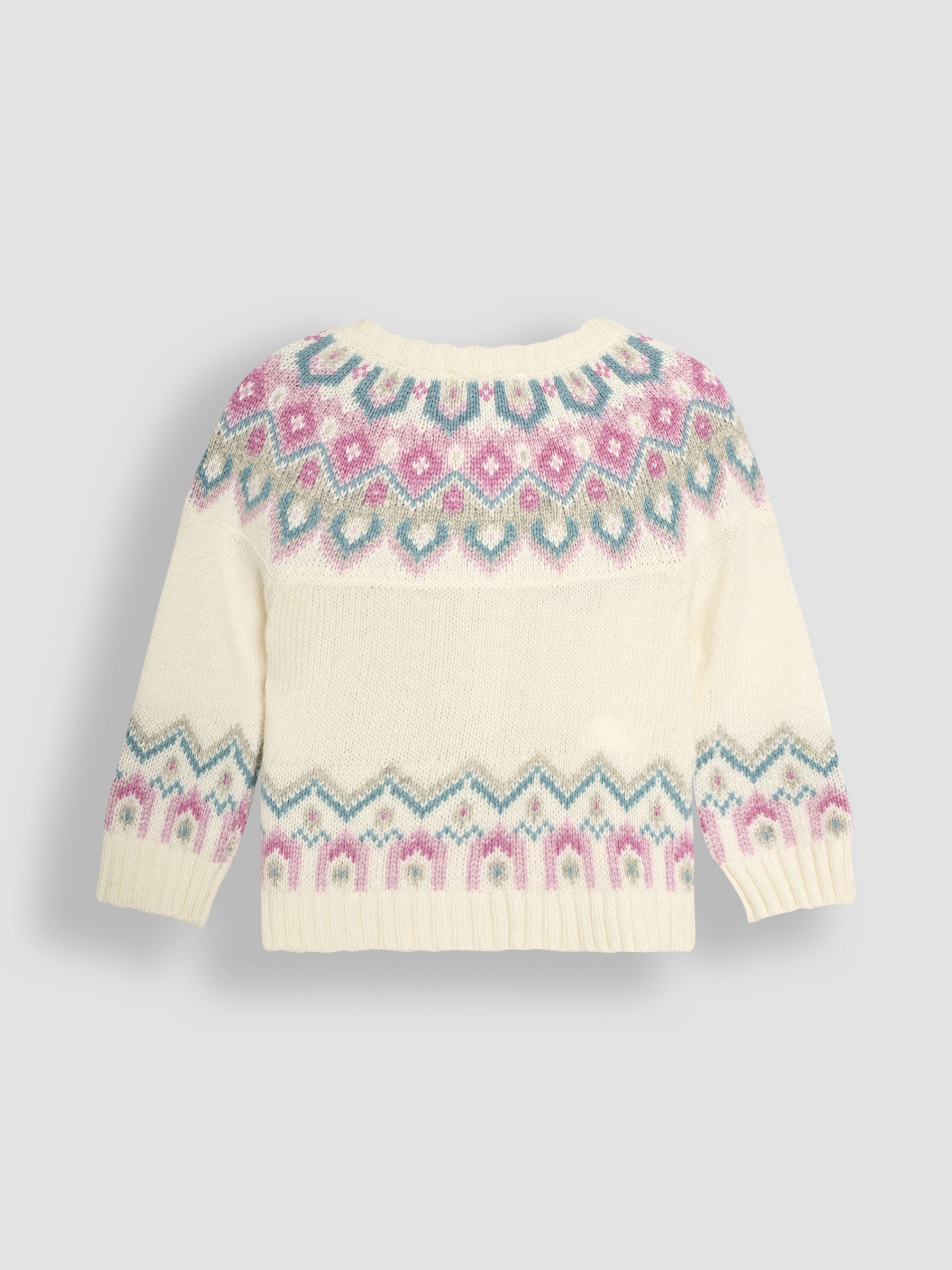 Cream Fair Isle Pattern Cardigan - Image 2 of 3