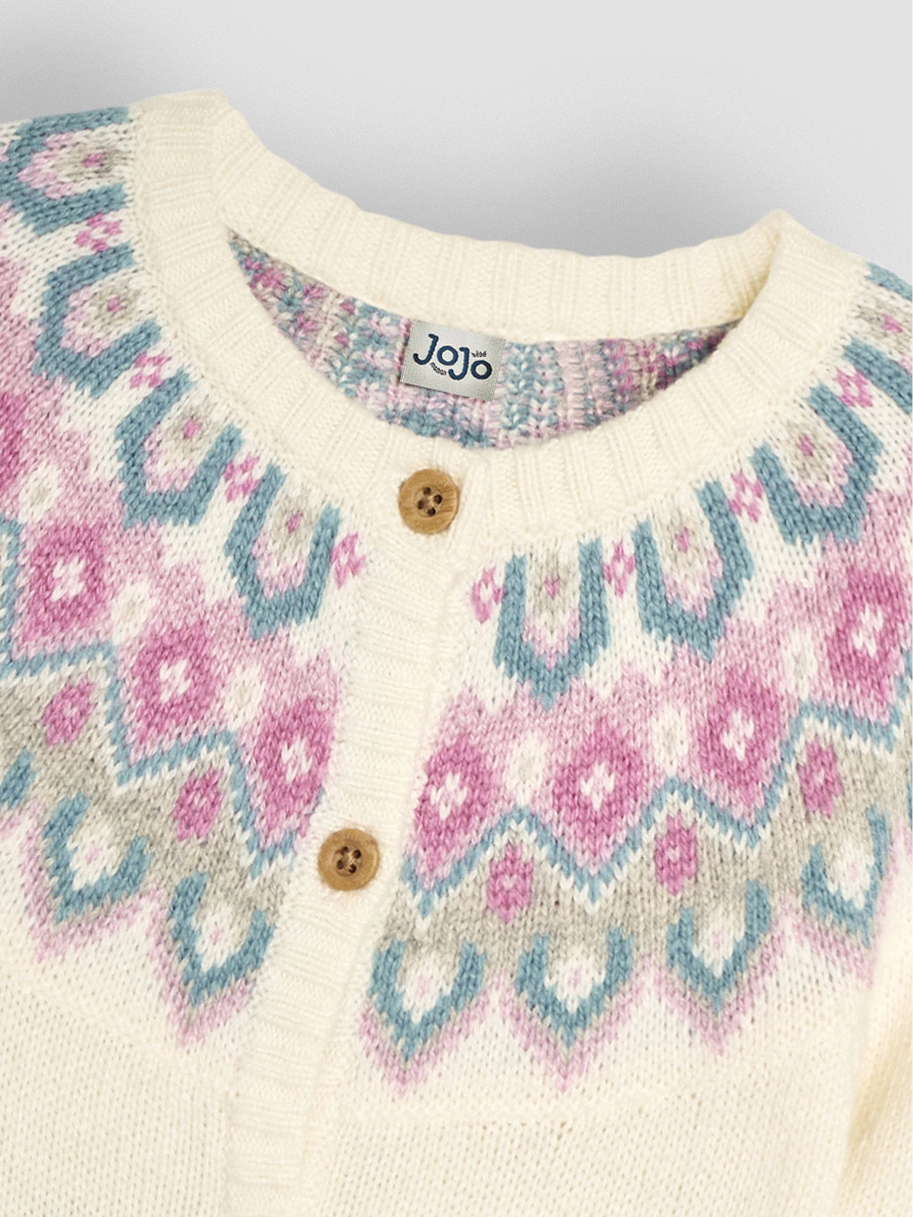 Cream Fair Isle Pattern Cardigan - Image 3 of 3