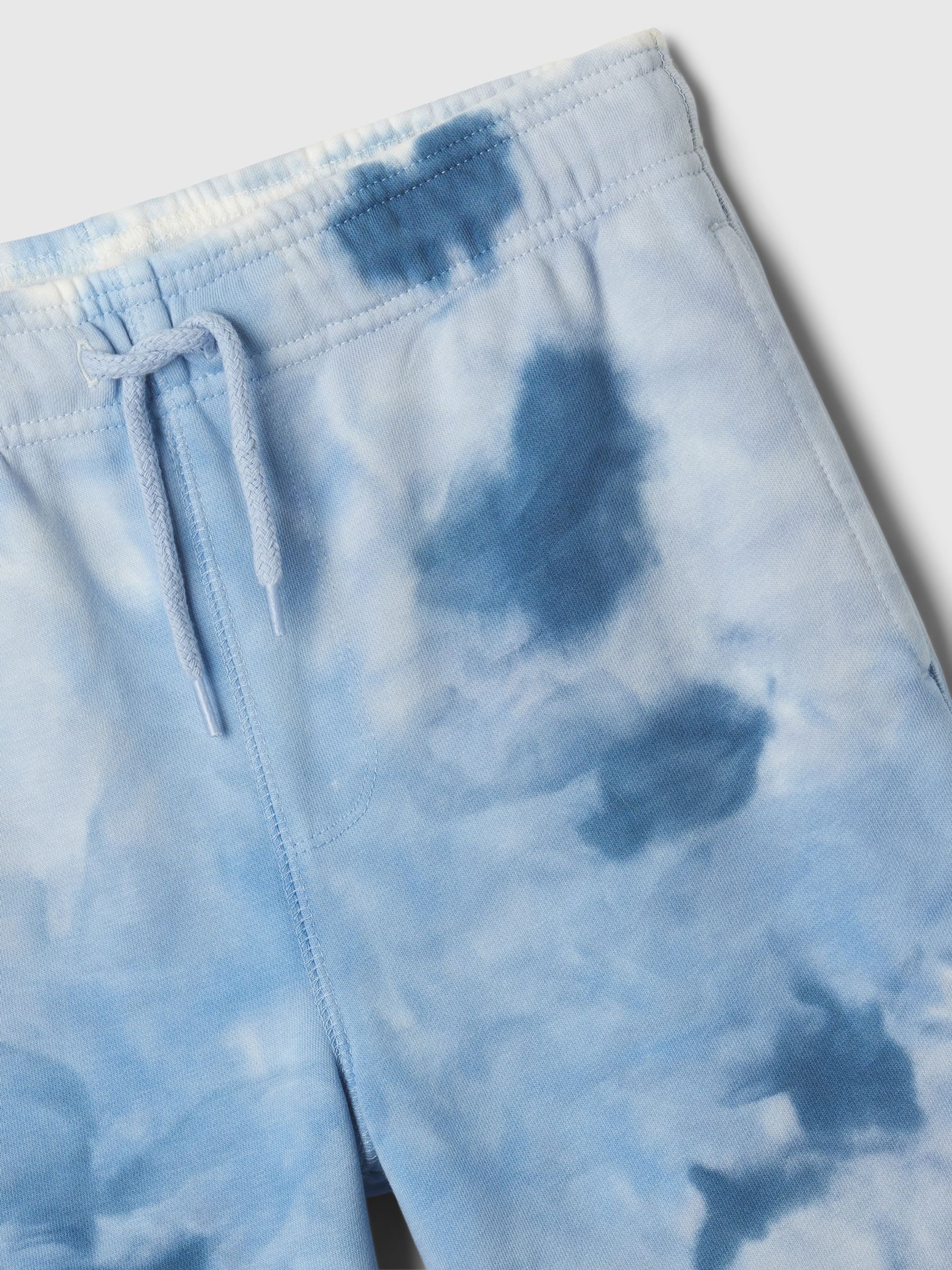 Blue Vintage Soft Tie-Dye Pull On Shorts (4-13yrs) - Image 3 of 3