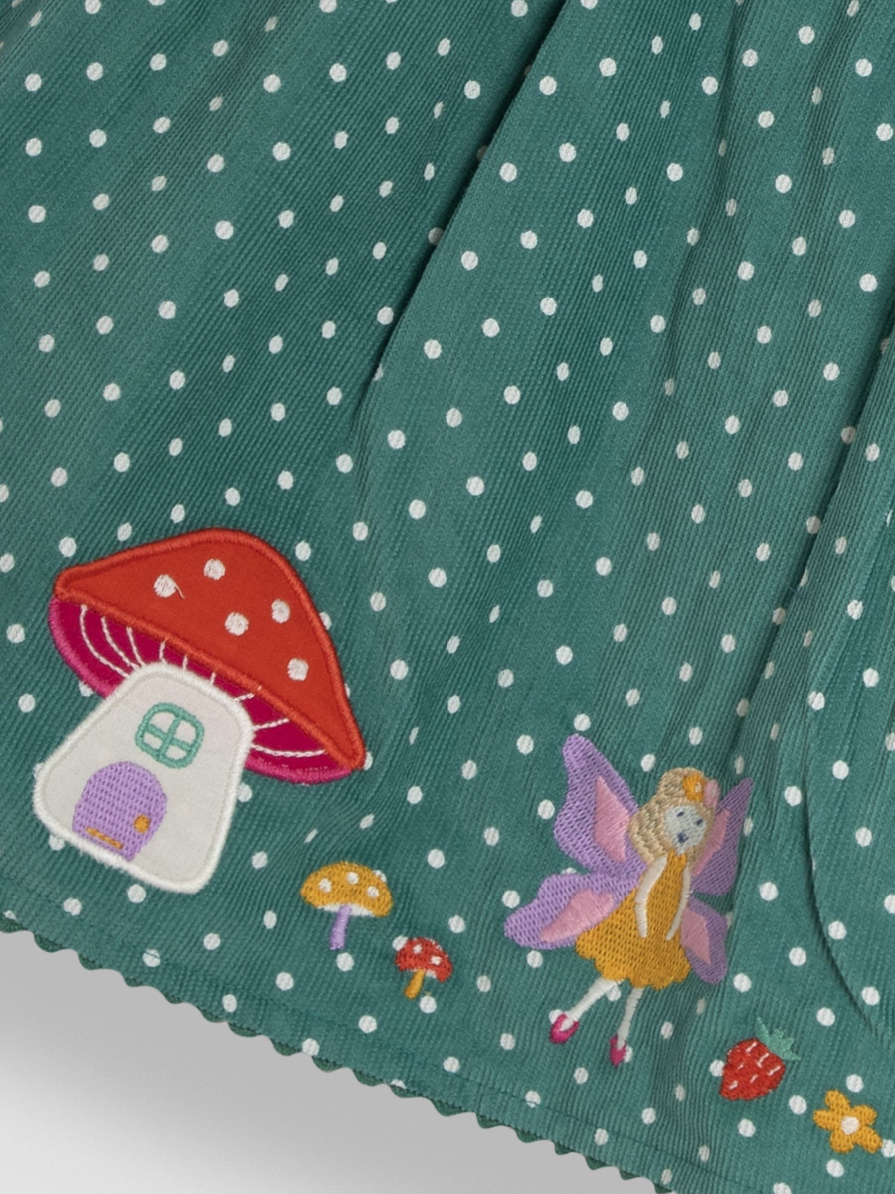 Green Fairy & Toadstool Applique Cord Dress - Image 3 of 3