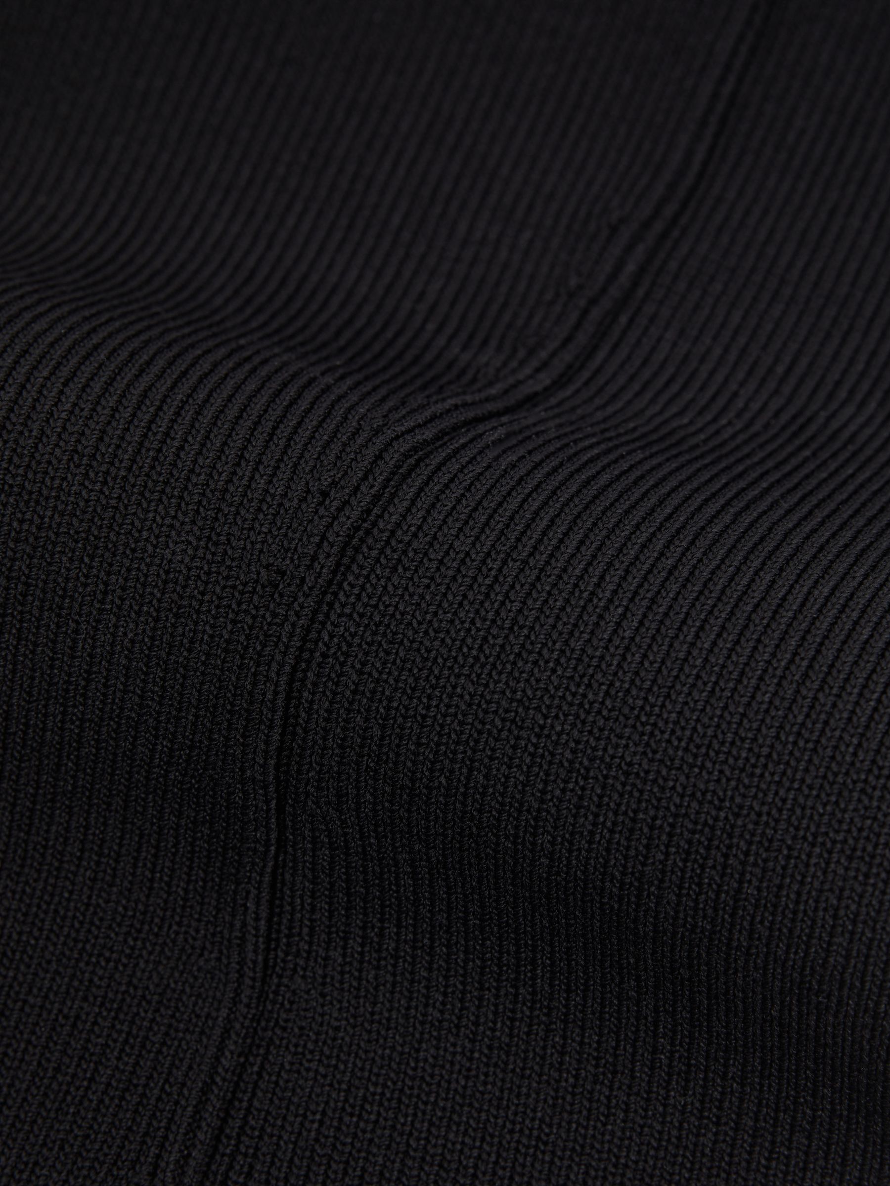 Knitted Panelled Halter Neck Top in Black - Image 5 of 5