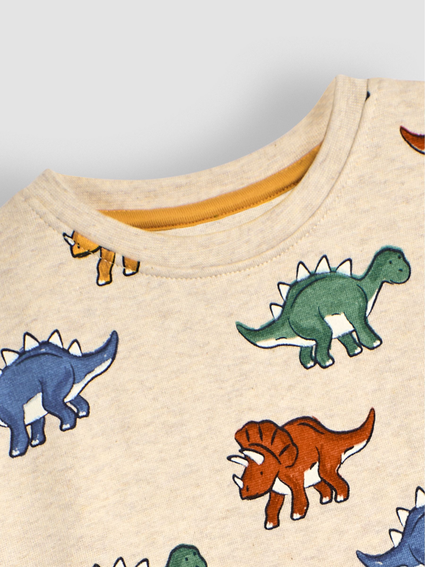 Natural Dinosaur Construction Vehicle Print Sweatshirt - Image 3 of 8