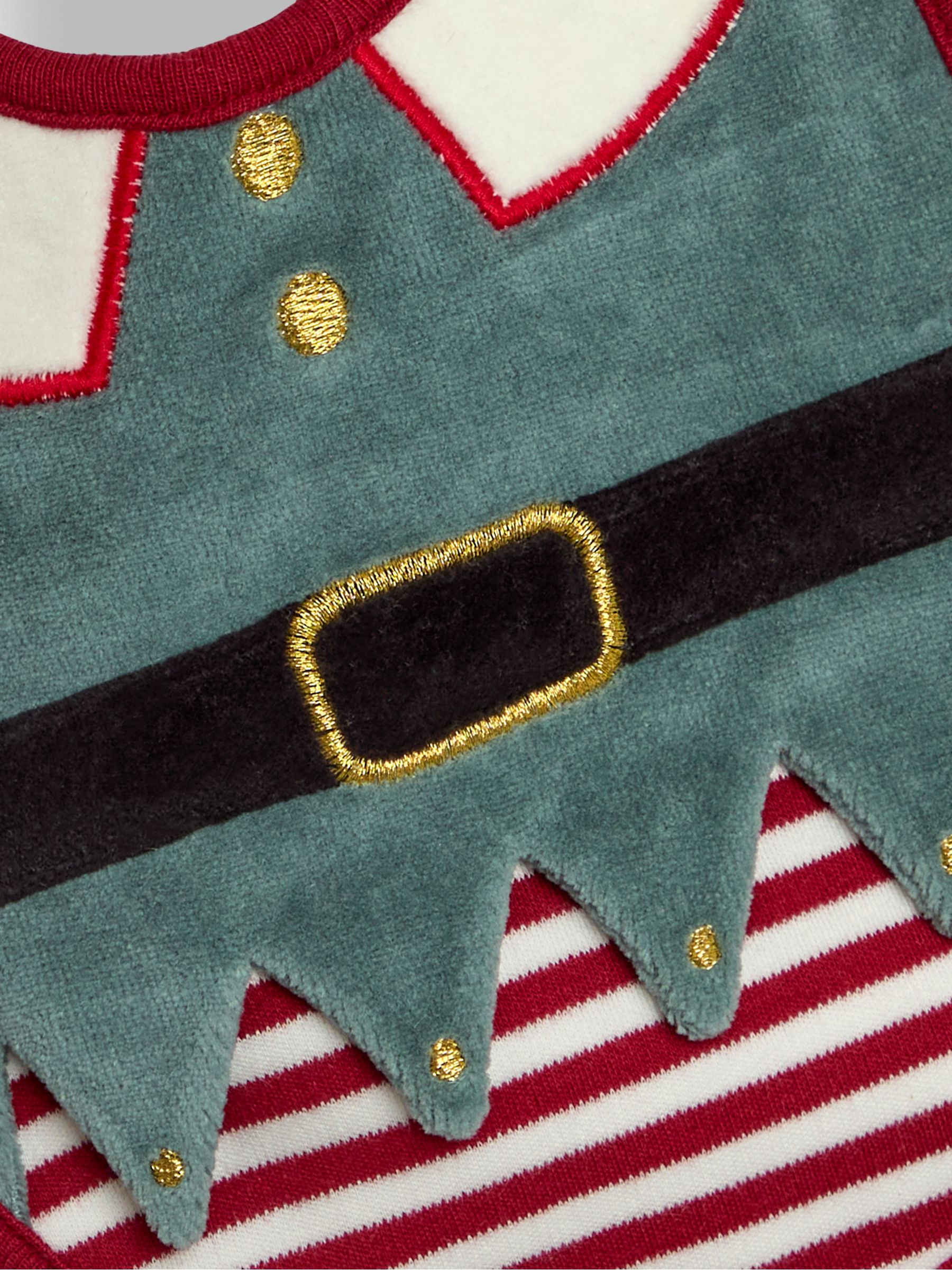 Cream Christmas Elf Bib - Image 3 of 3