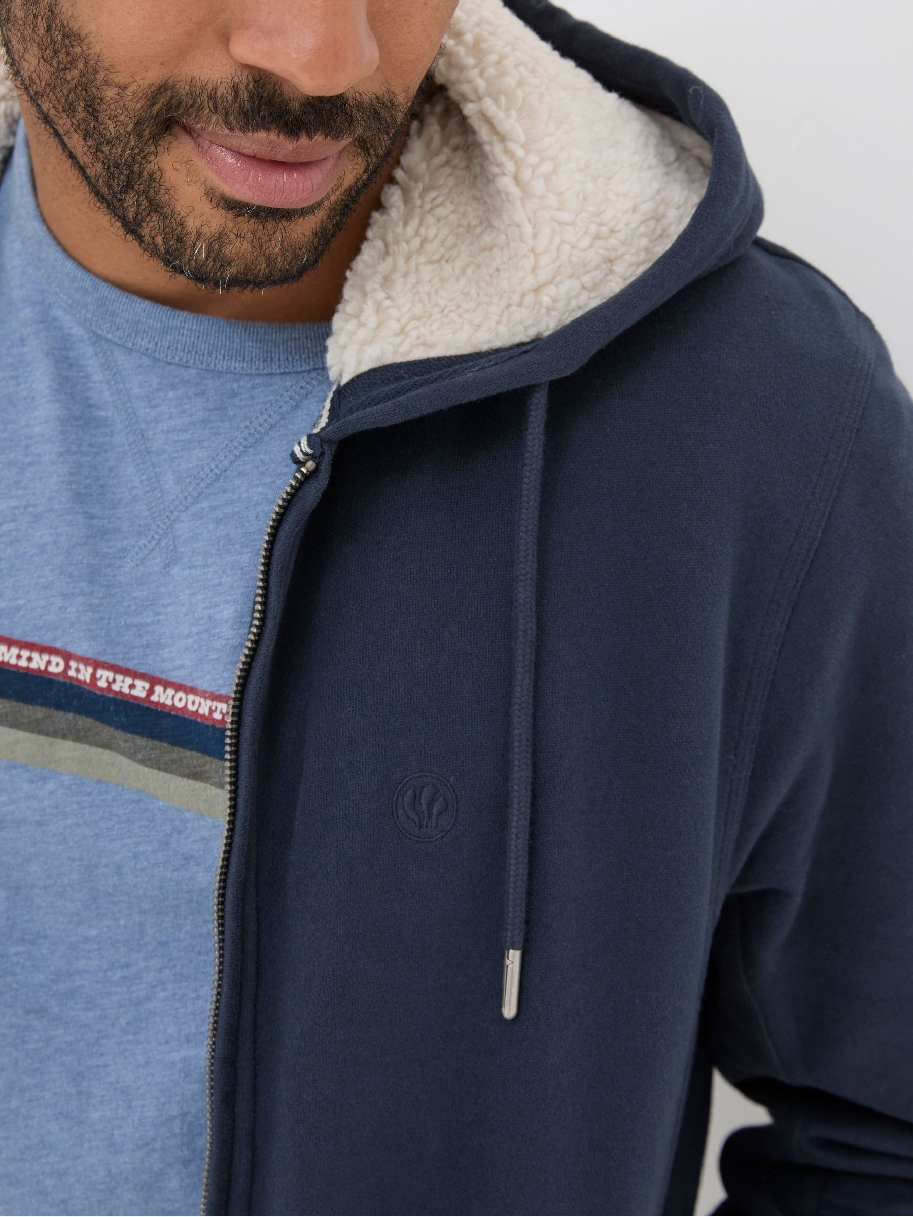 Brooke Navy Fleece Hoodie - Image 3 of 4