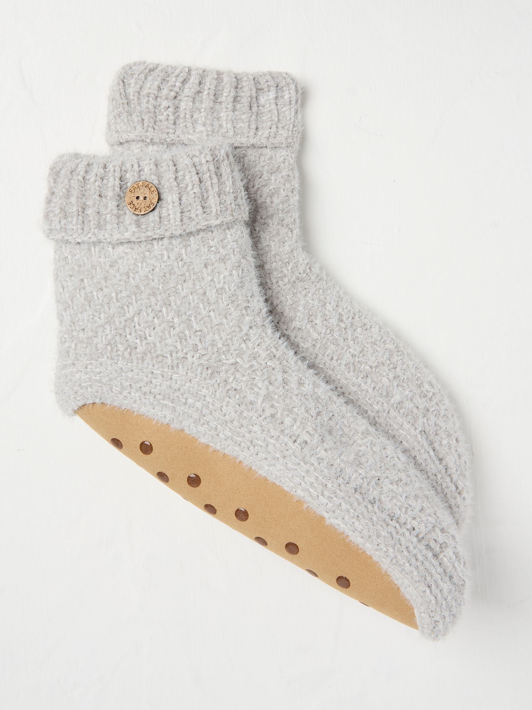 Grey W Turnover Bedsocks - Image 2 of 3
