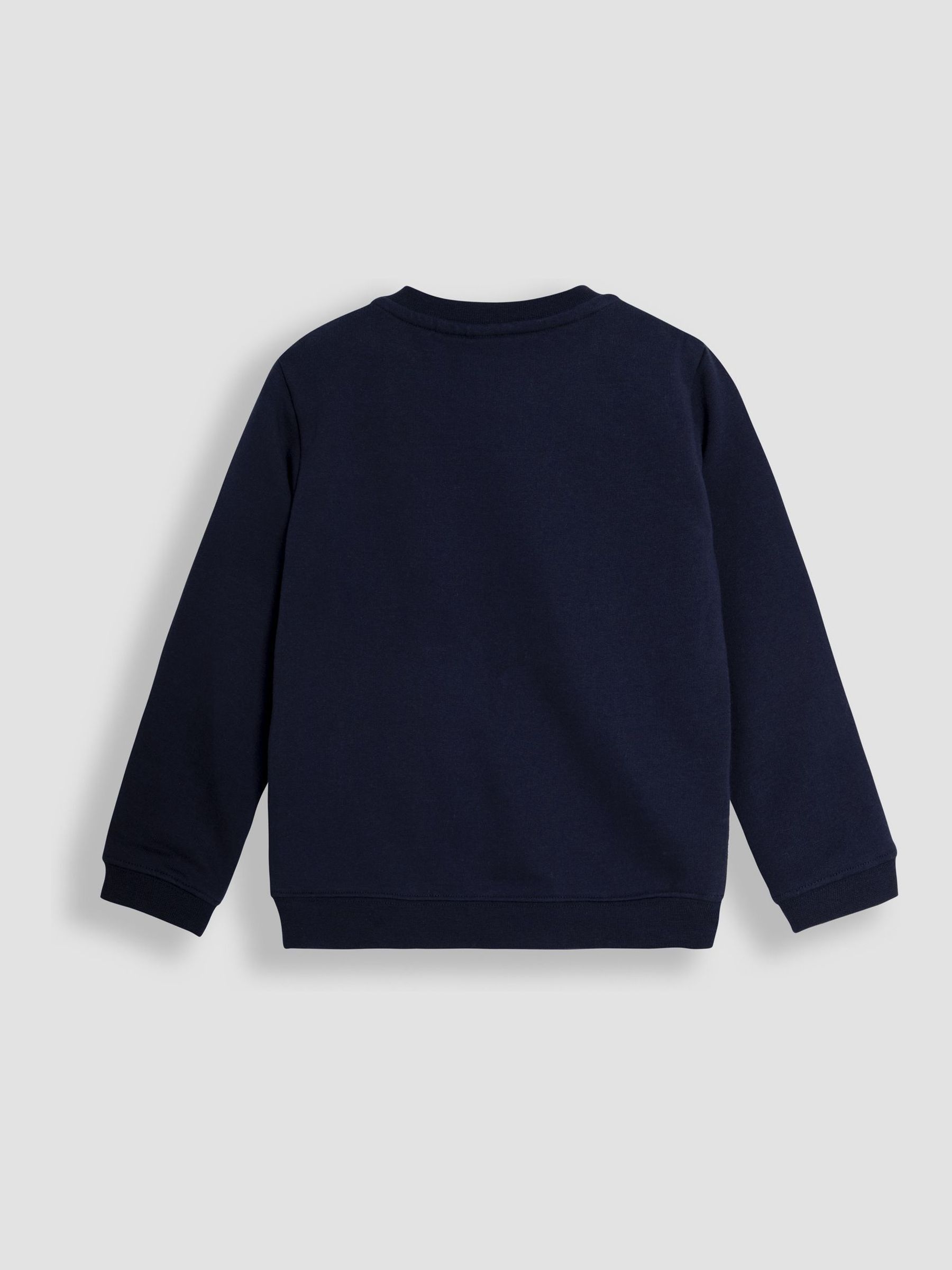 Navy Blue Santa and Reindeer Tractor Sweatshirt - Image 5 of 6
