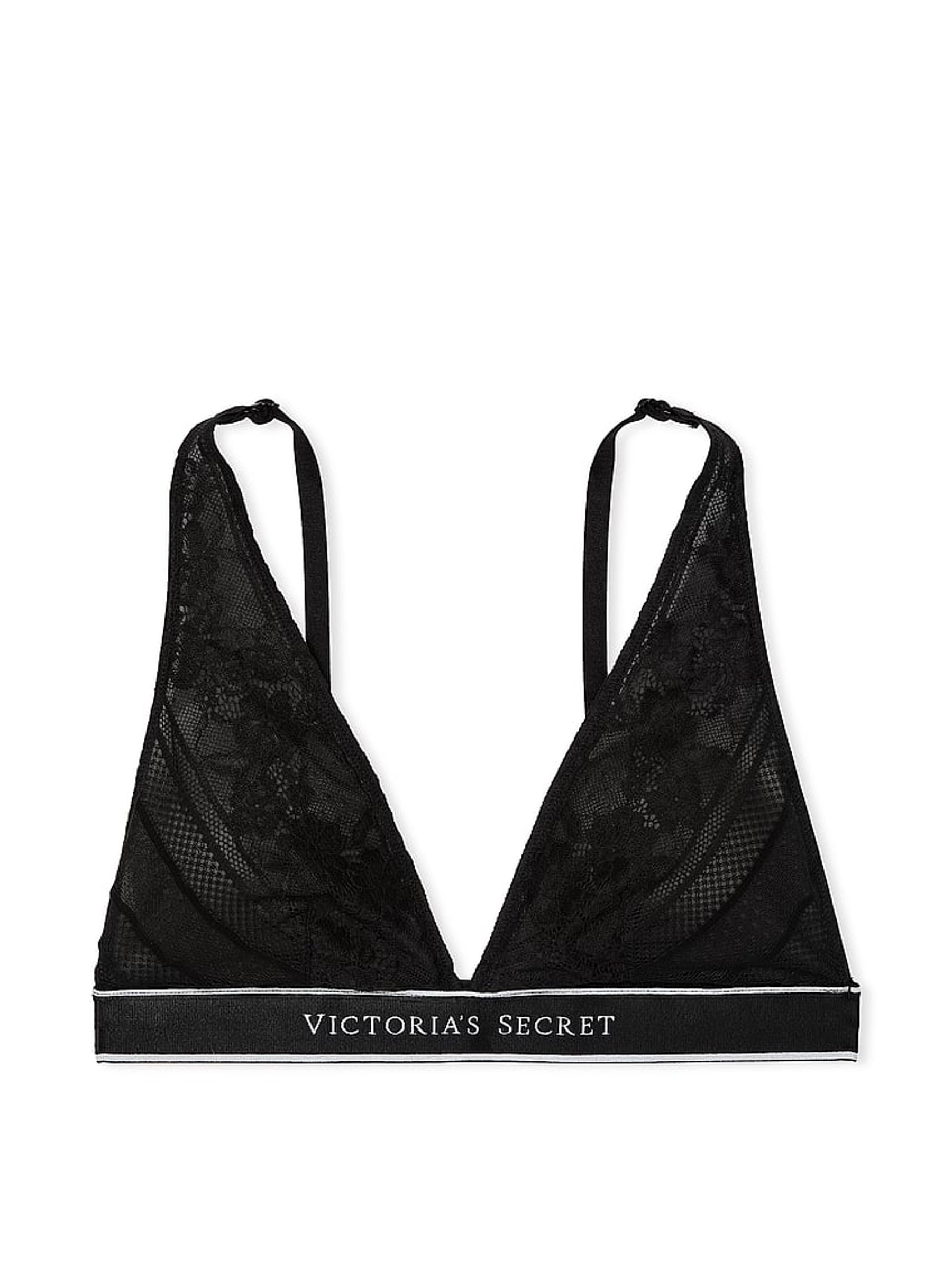 Black Lace Logo Bralette - Image 3 of 3