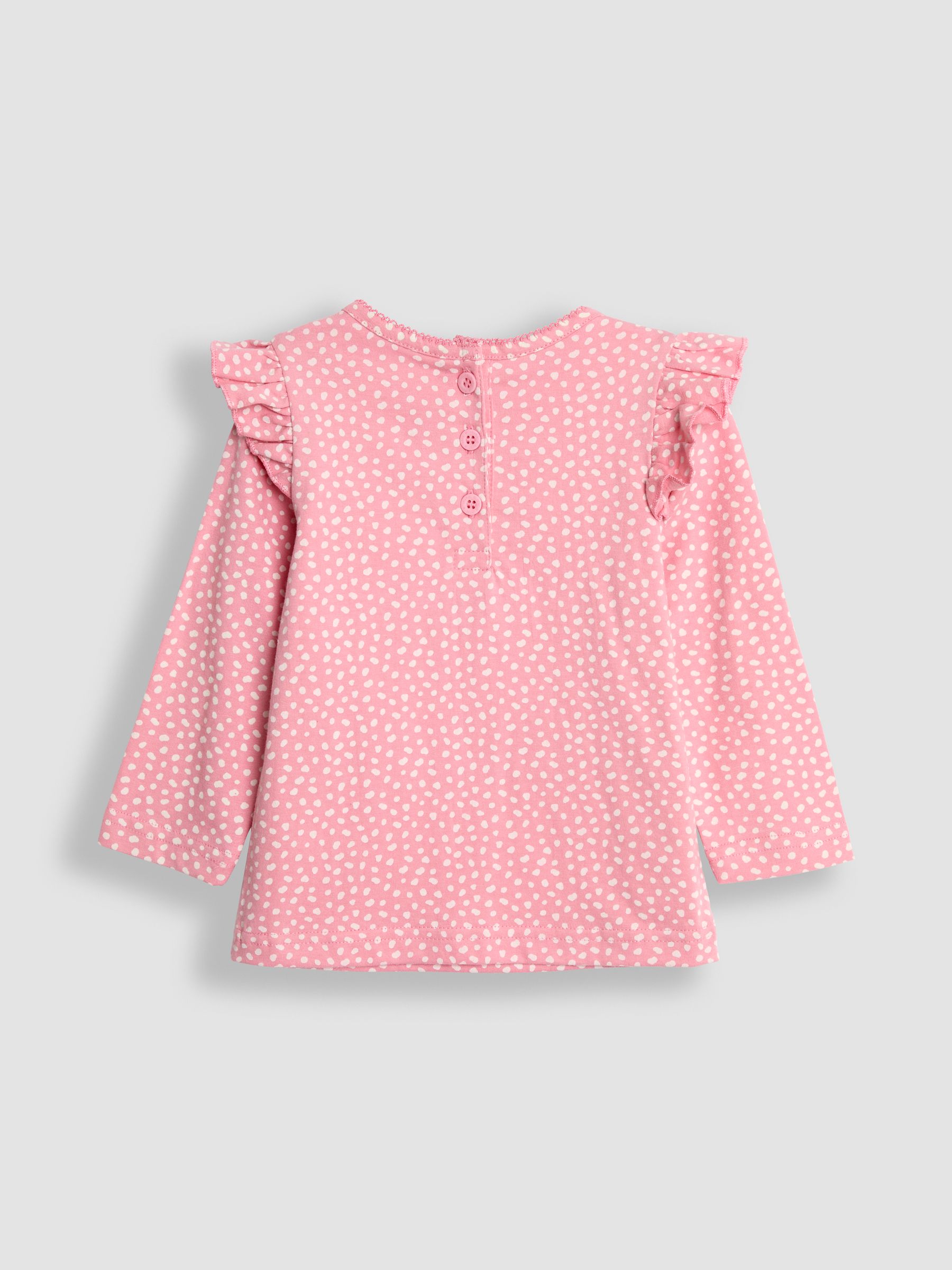 Pink Bunny & Mouse Frill Long Sleeve Appliqué Top - Image 2 of 3