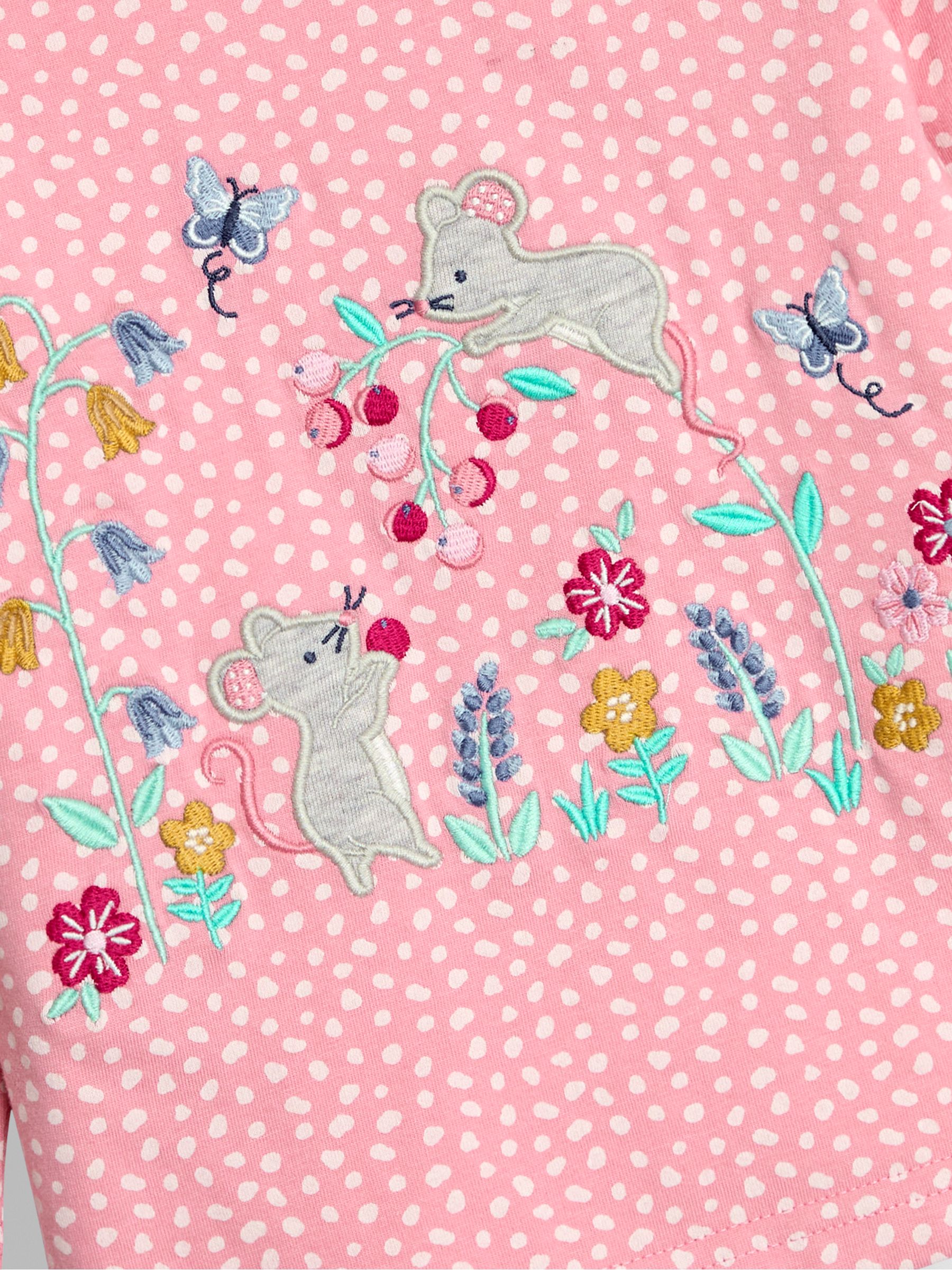 Pink Bunny & Mouse Frill Long Sleeve Appliqué Top - Image 3 of 3
