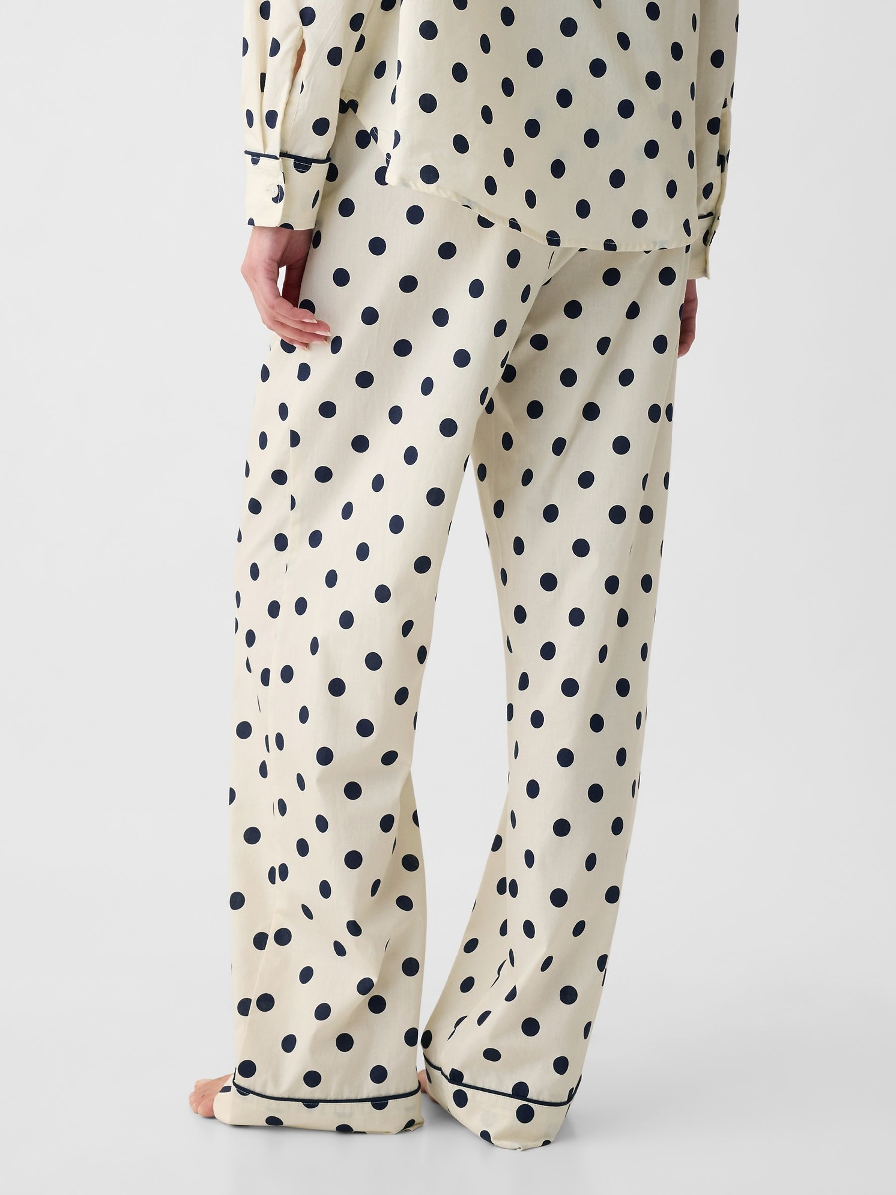 Cream Polka Dot Poplin Pyjama Bottoms - Image 2 of 4