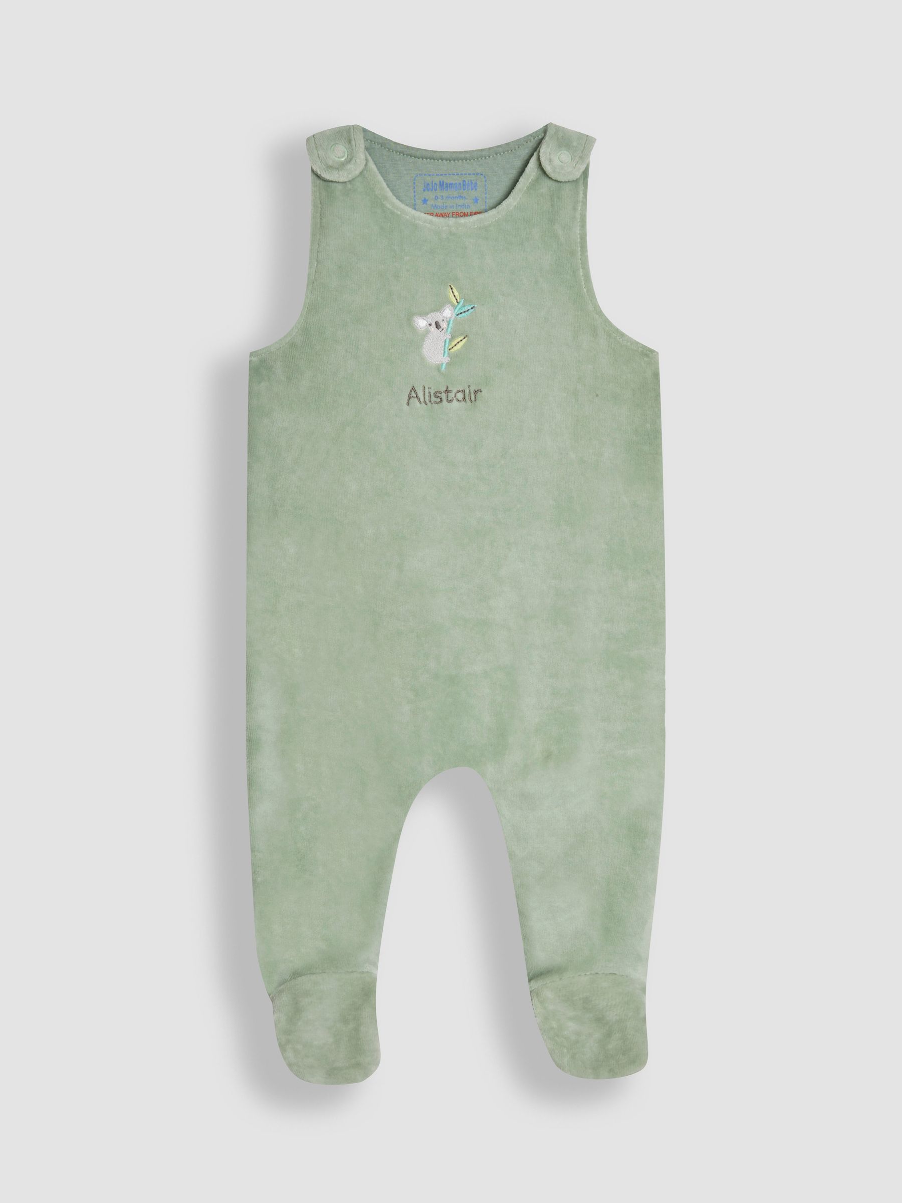 Green Personalised Koala Dungarees Set 2 Piece - Image 4 of 8