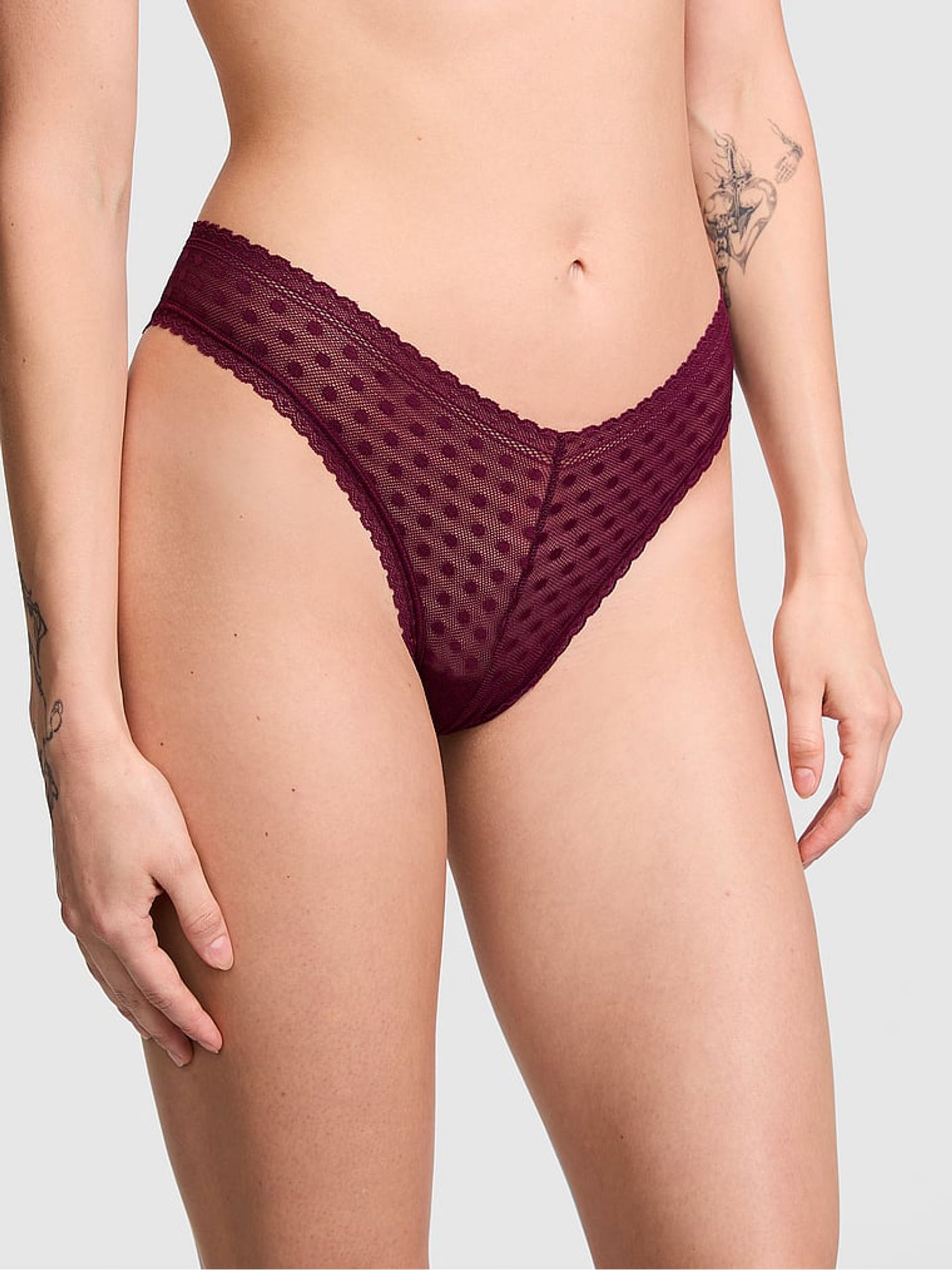Purple Rose Dainty Dot Brazilian Knickers - Image 1 of 1