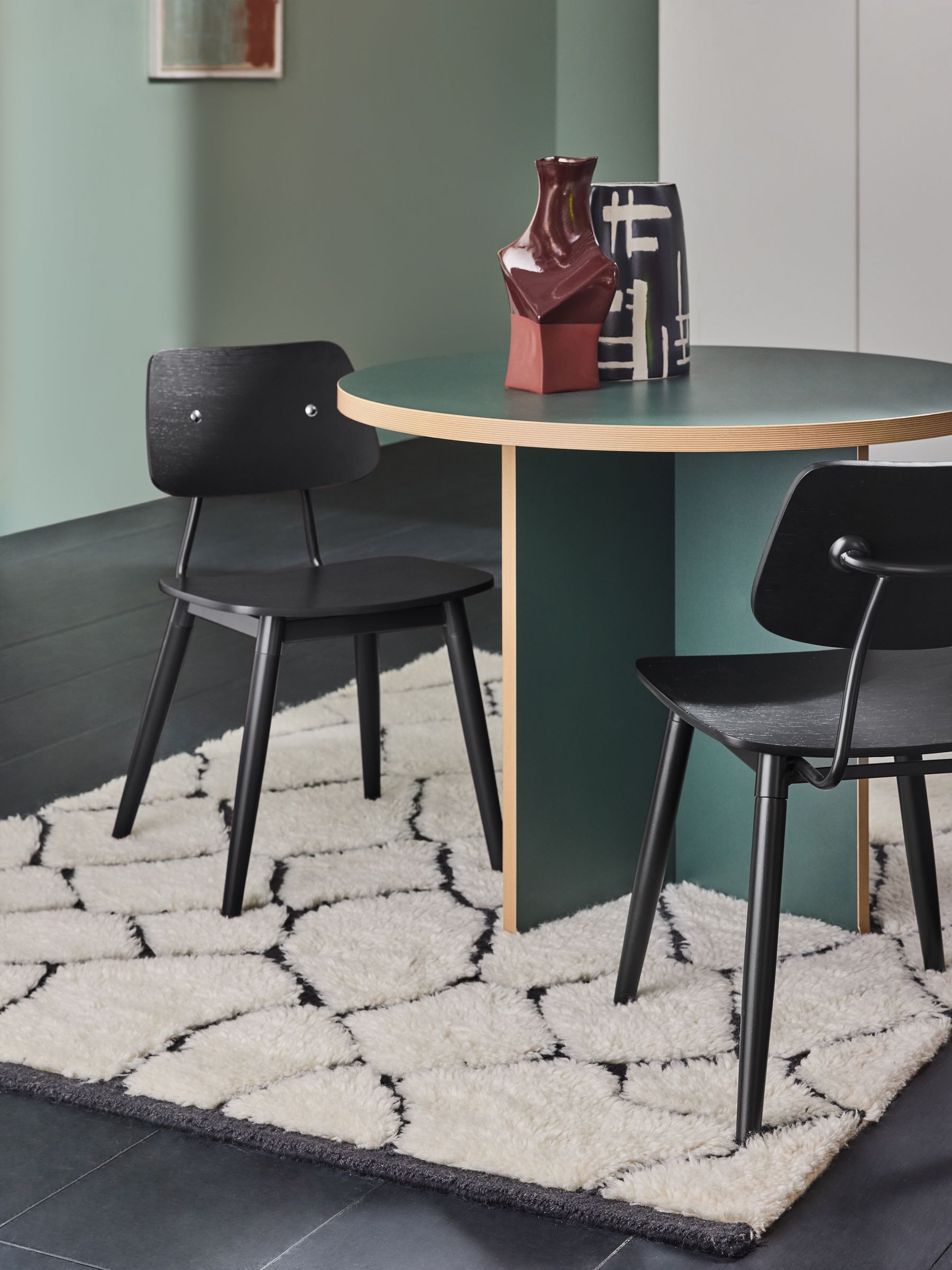 Set of 2 Airi Dining Chairs in Black - Image 1 of 5