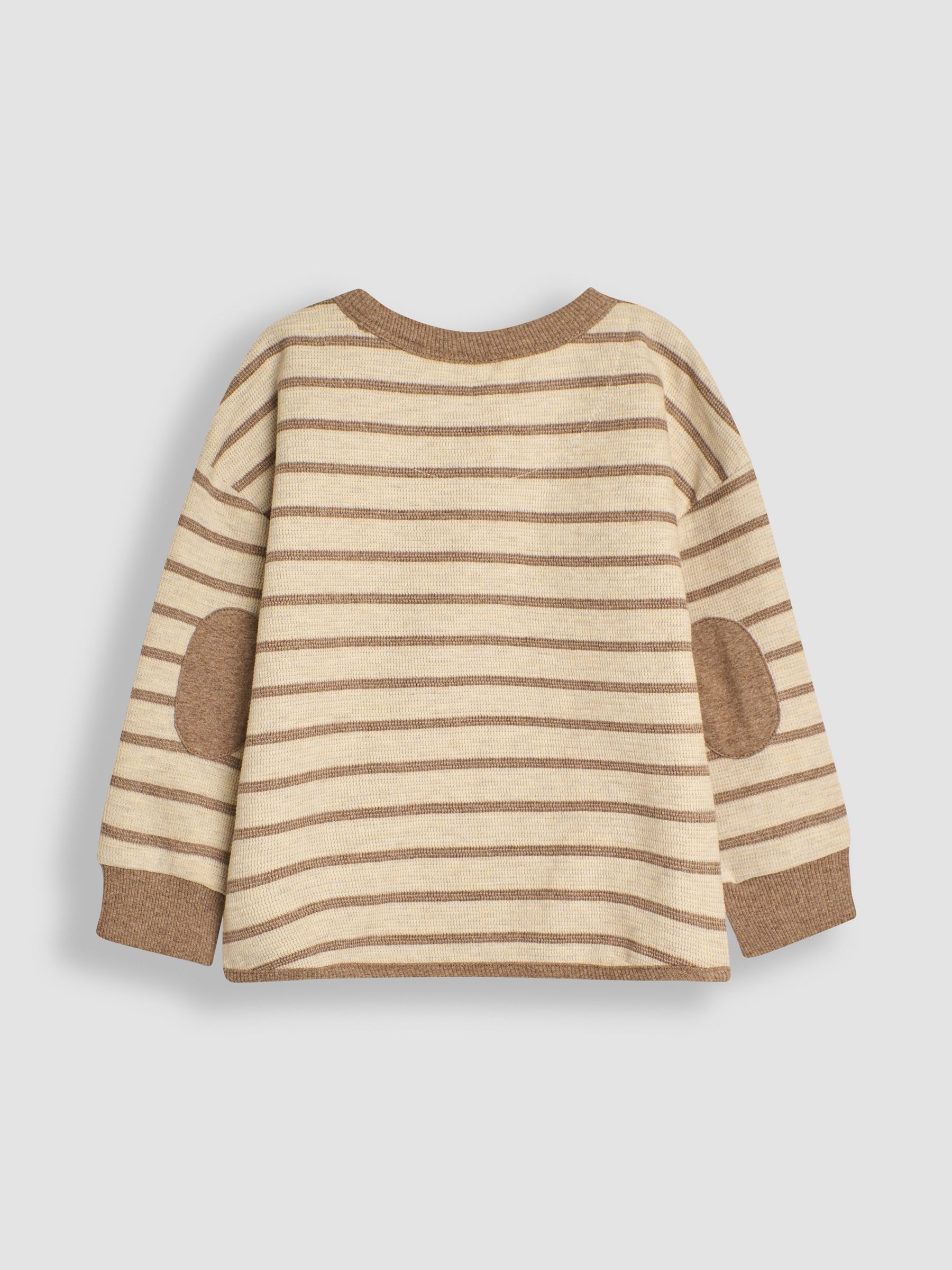 Natural Stripe Bear Appliqué Pocket Top - Image 2 of 6