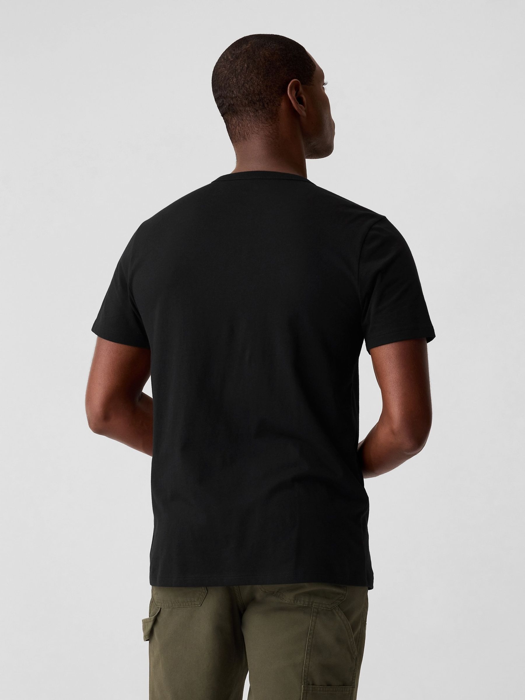 Black Everyday Soft Henley Short Sleeve T-Shirt - Image 2 of 4