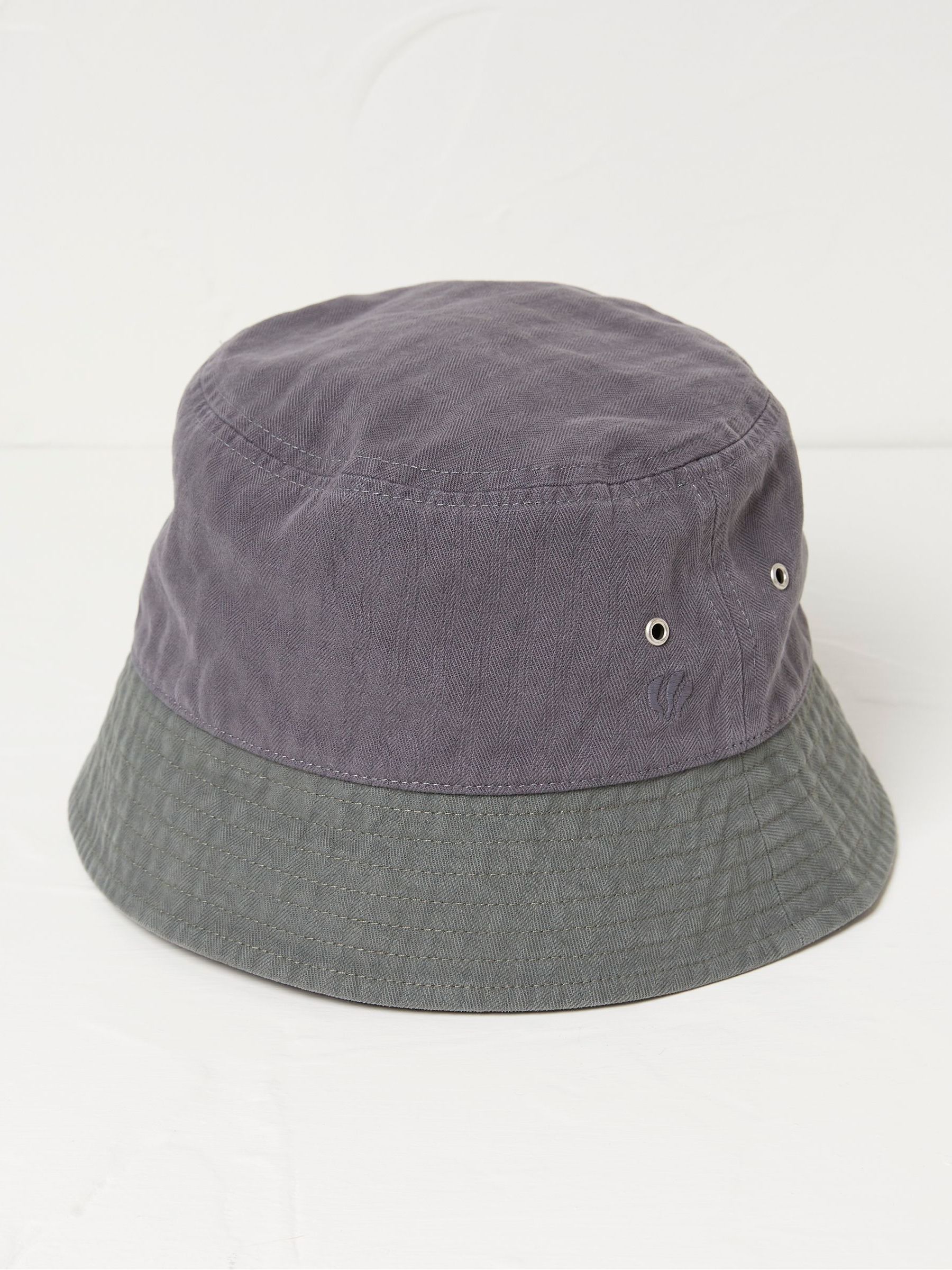 Grey Colour Block Bucket Hat - Image 1 of 2