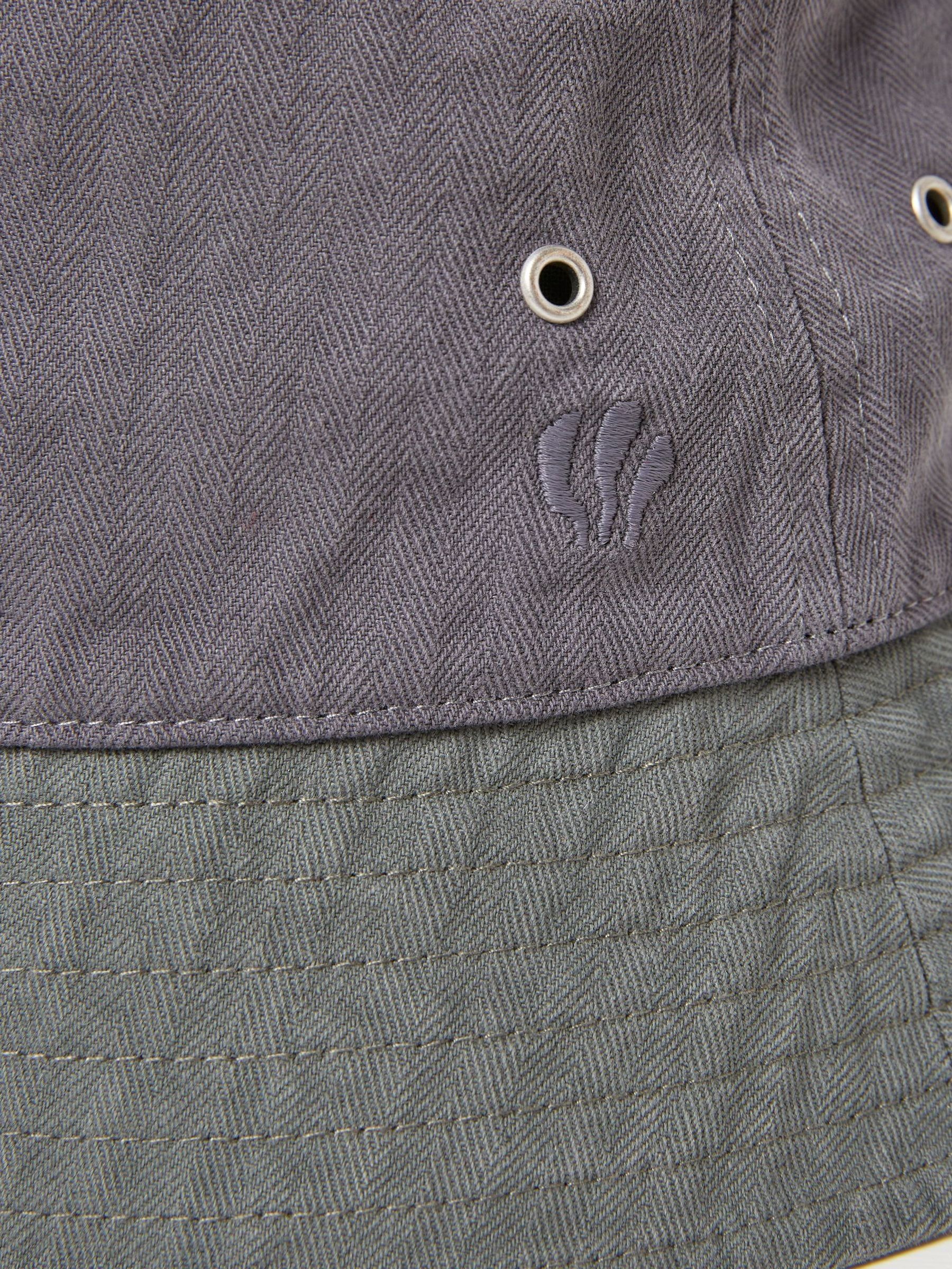 Grey Colour Block Bucket Hat - Image 2 of 2