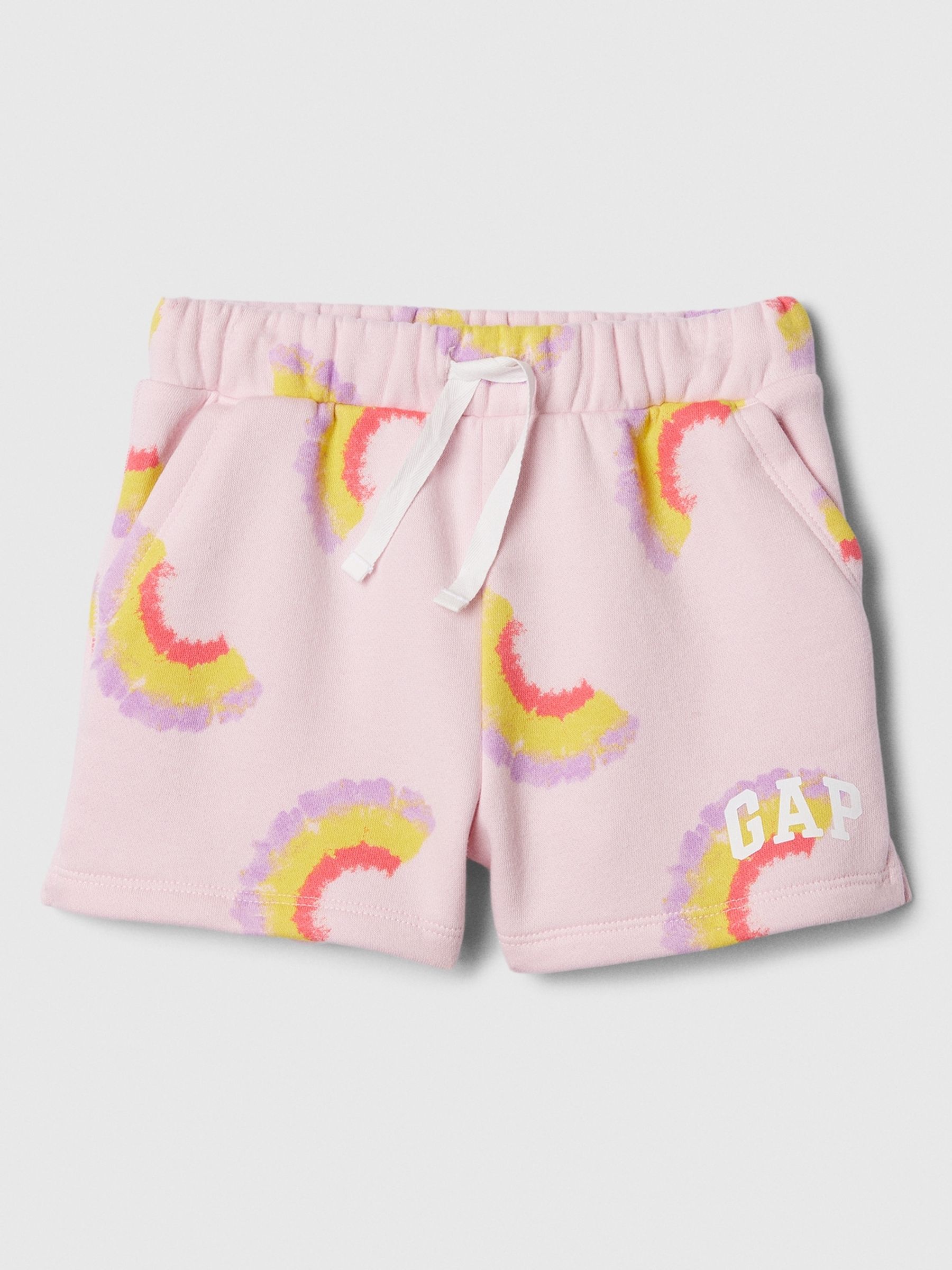 Pink Rainbow Logo Graphic Pull On Baby Shorts (Newborn-5yrs) - Image 1 of 2