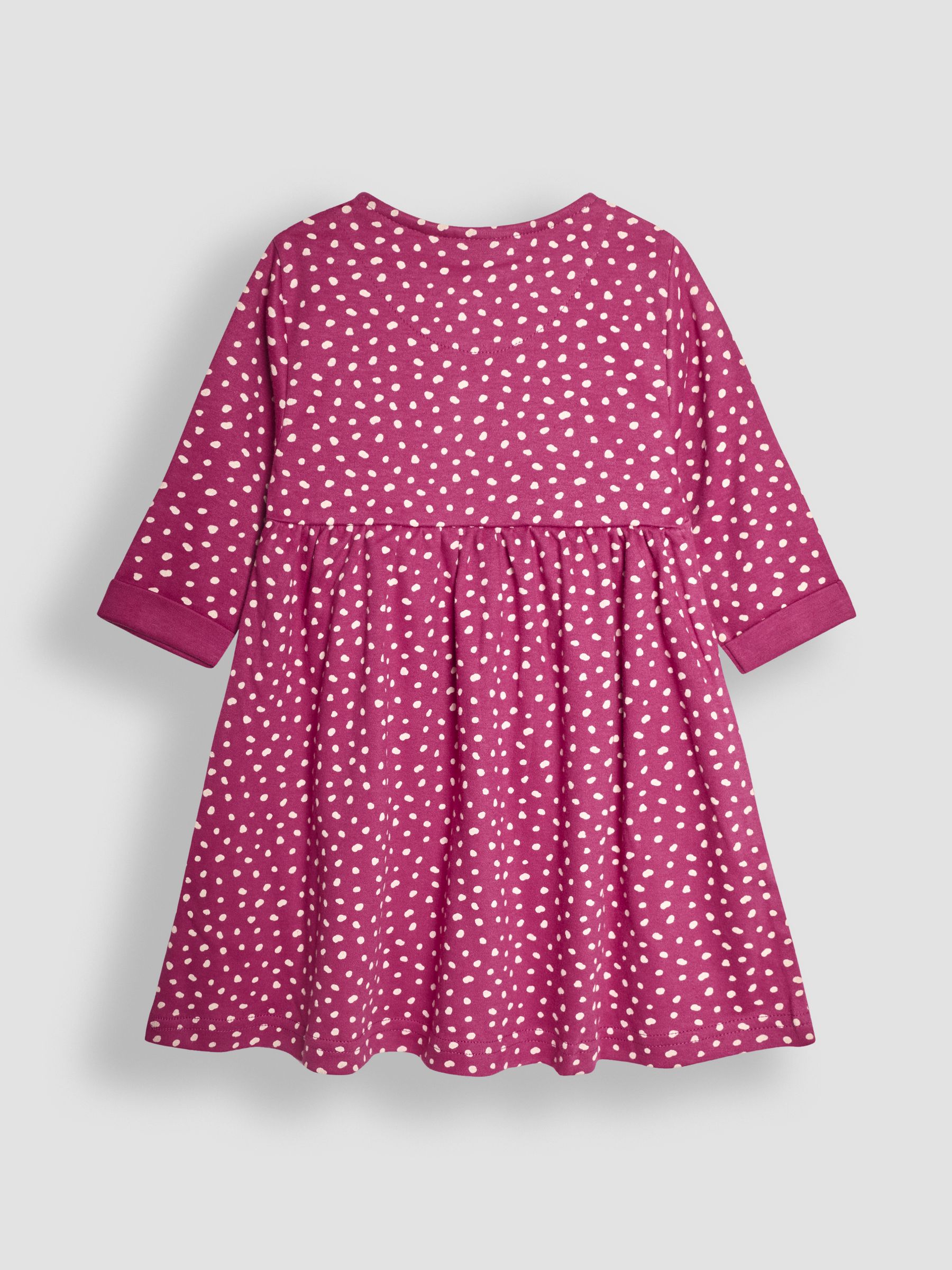 Raspberry Pink Bunny Appliqué Button Front Dress - Image 2 of 3