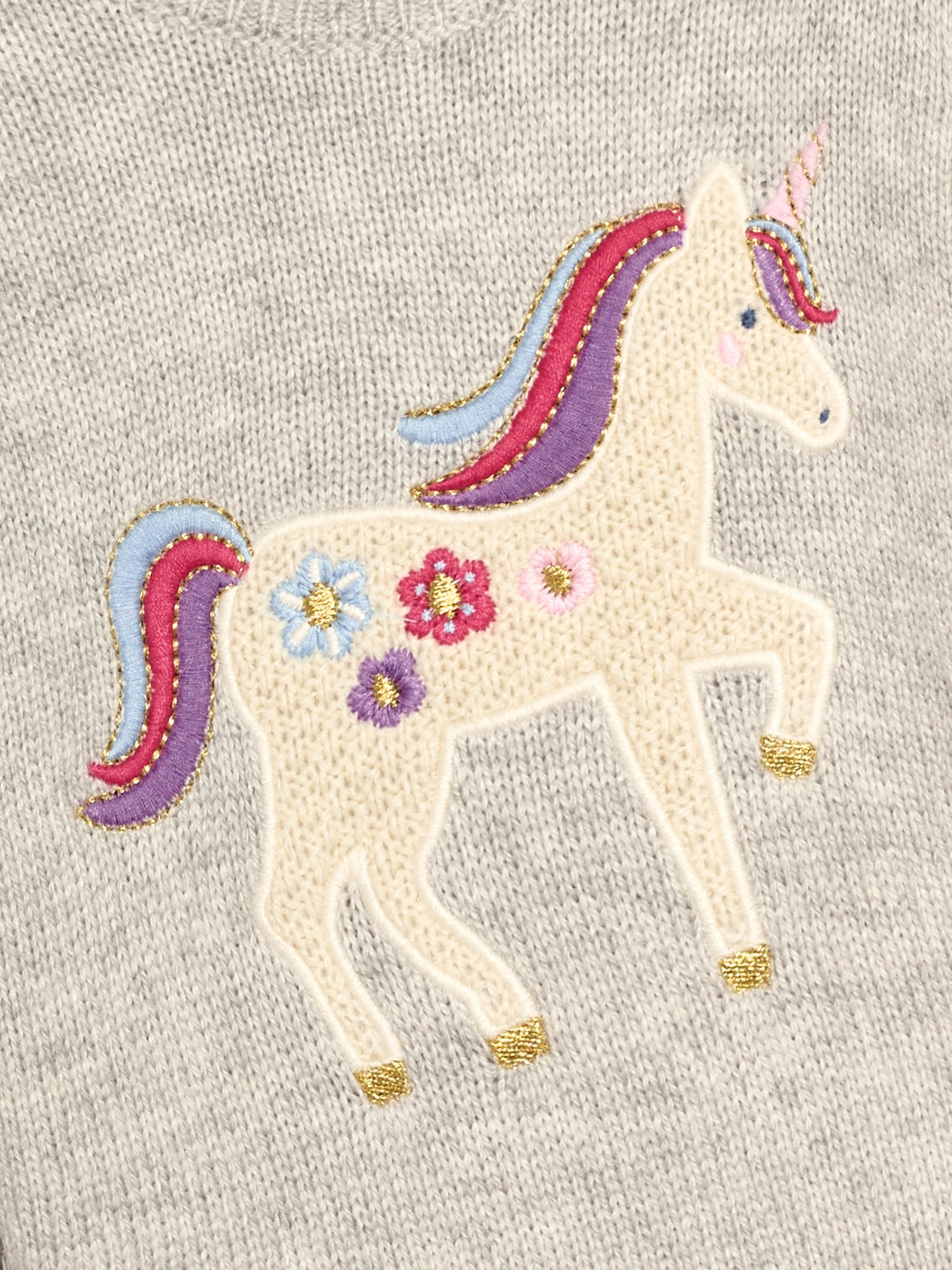 Marl Grey Unicorn Appliqué Jumper - Image 3 of 3