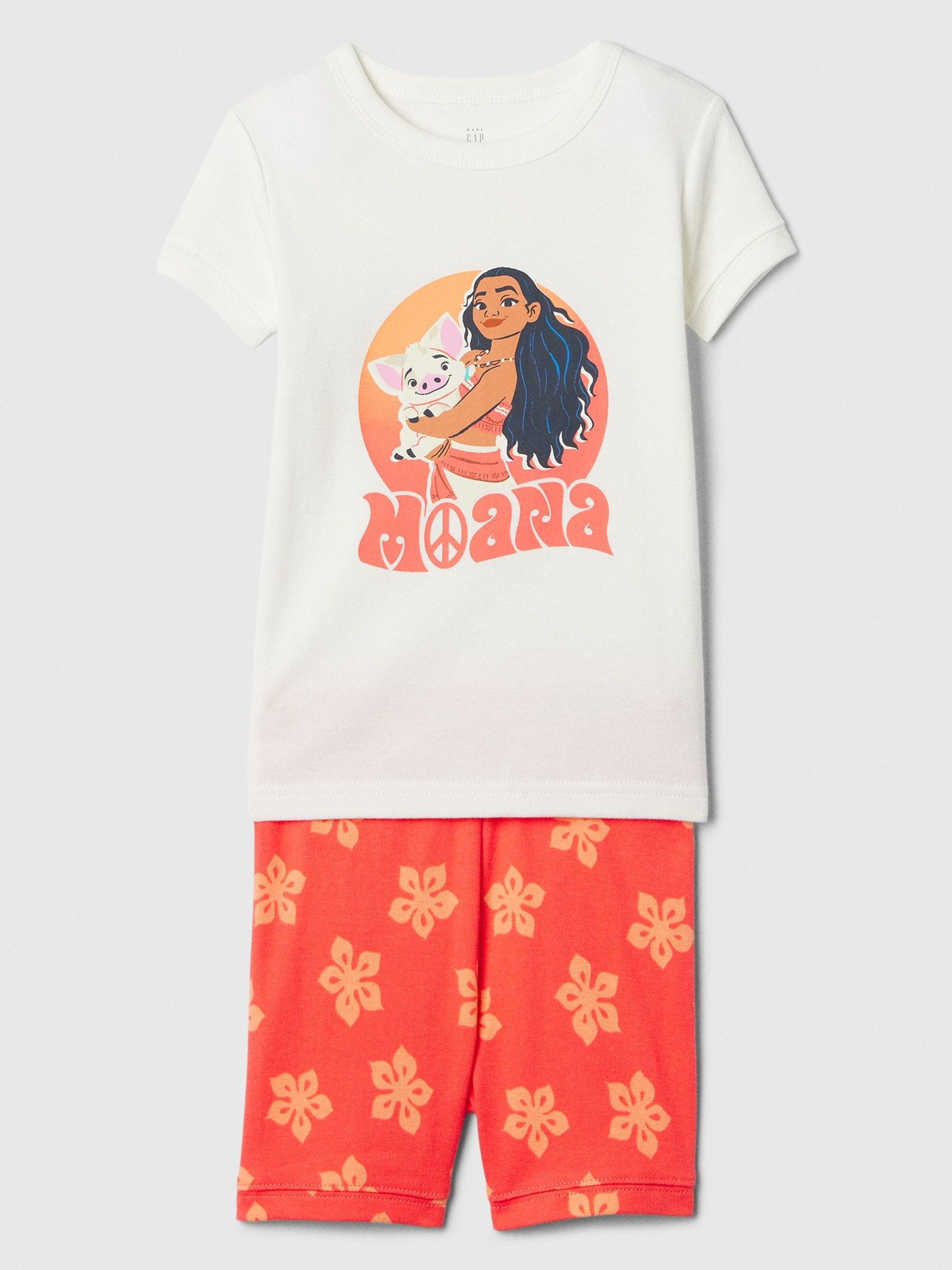 Red Disney Moana Short Sleeve Pyjama Set (6mths-5yrs) - Image 1 of 1