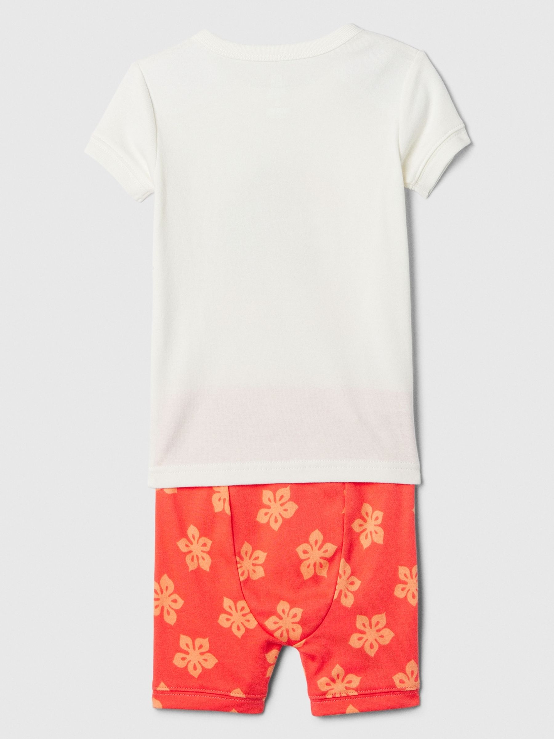 Red Disney Moana Short Sleeve Pyjama Set (6mths-5yrs) - Image 2 of 3