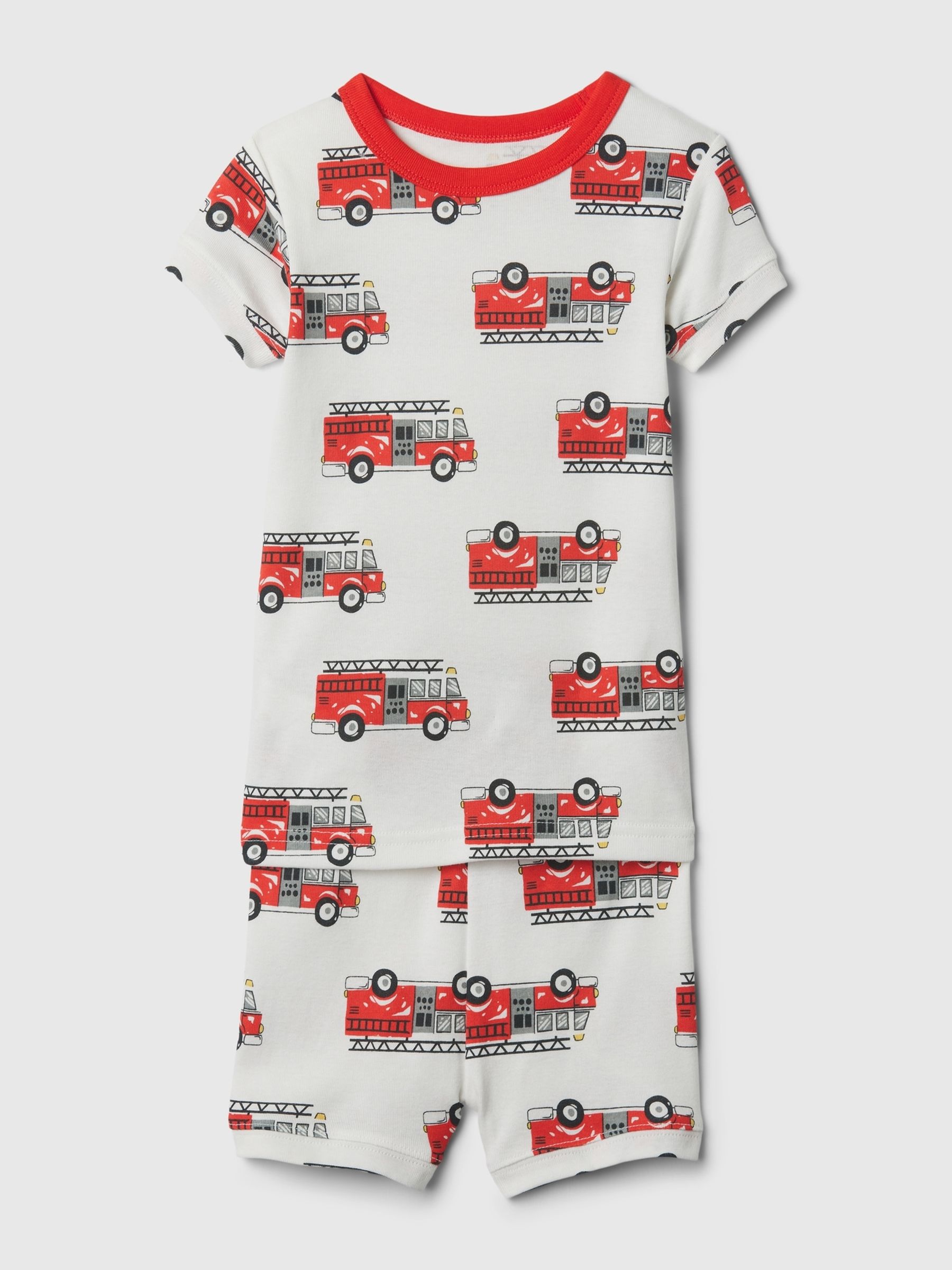 White Graphic Short Sleeve Pyjama Set (12mths-5yrs) - Image 1 of 2