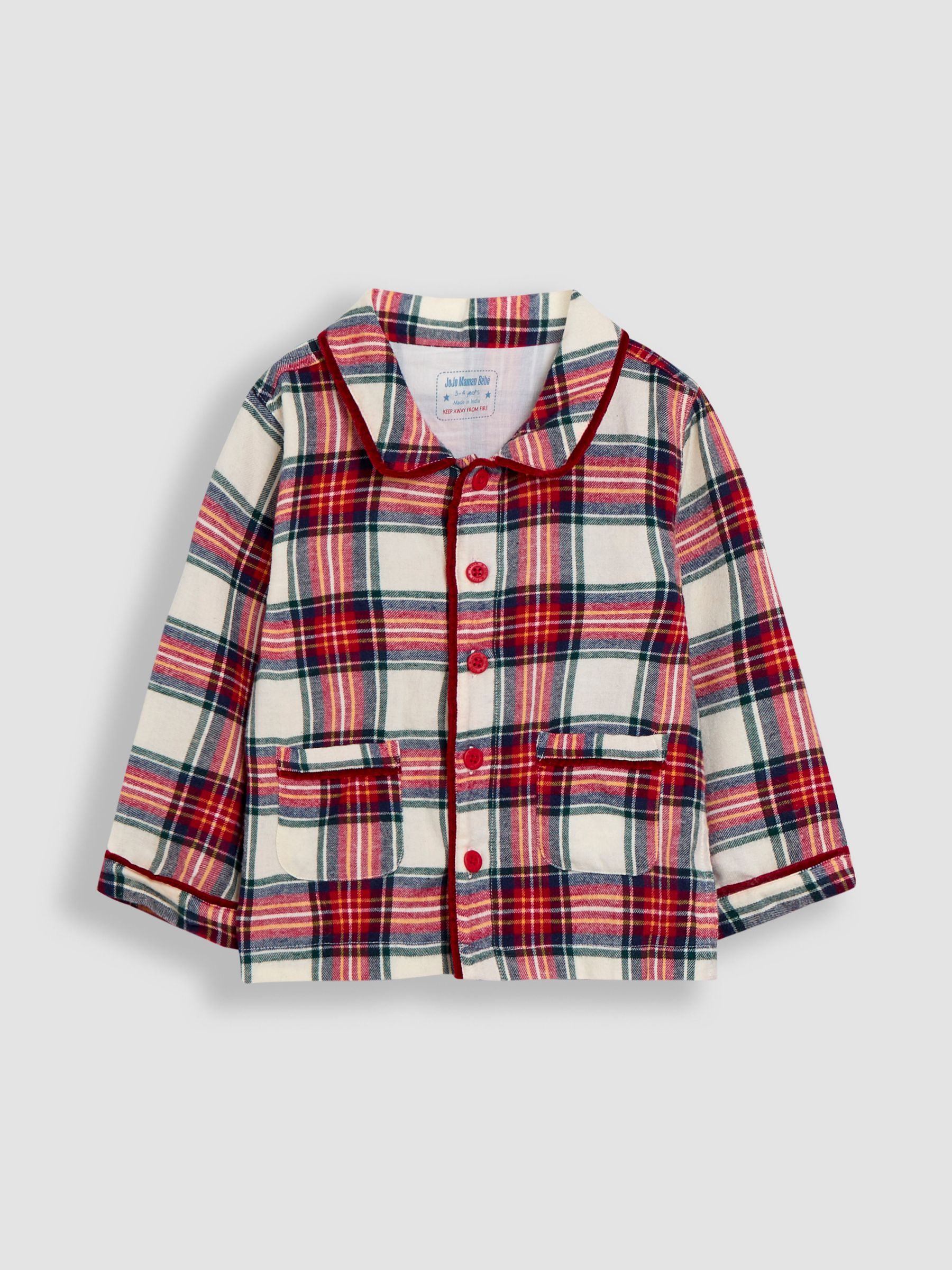 Cream Check Woven Pyjamas - Image 2 of 5