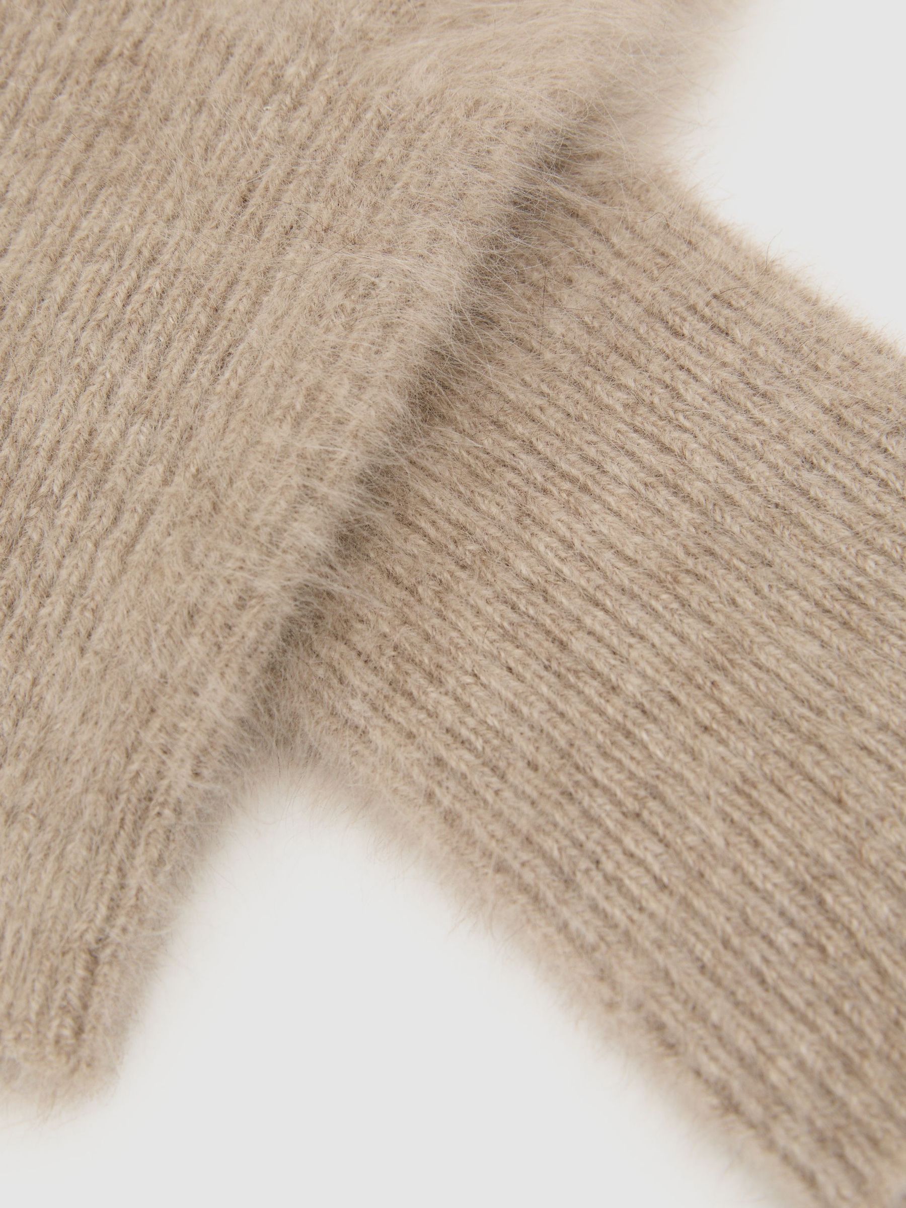 Brushed Cashmere Gloves in Neutral - Image 3 of 3