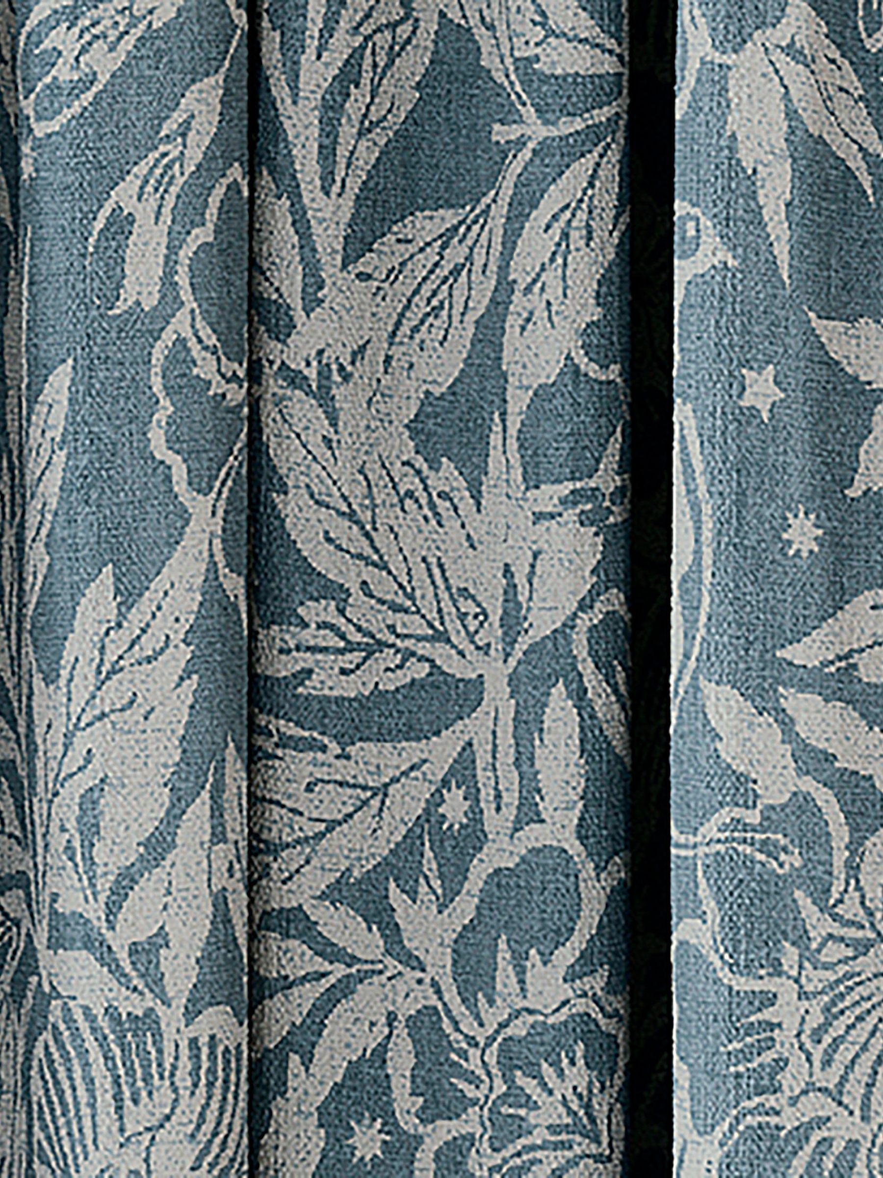 Twilight Ditsy Set of 2 Duck Egg Pencil Pleat Curtains - Image 4 of 4