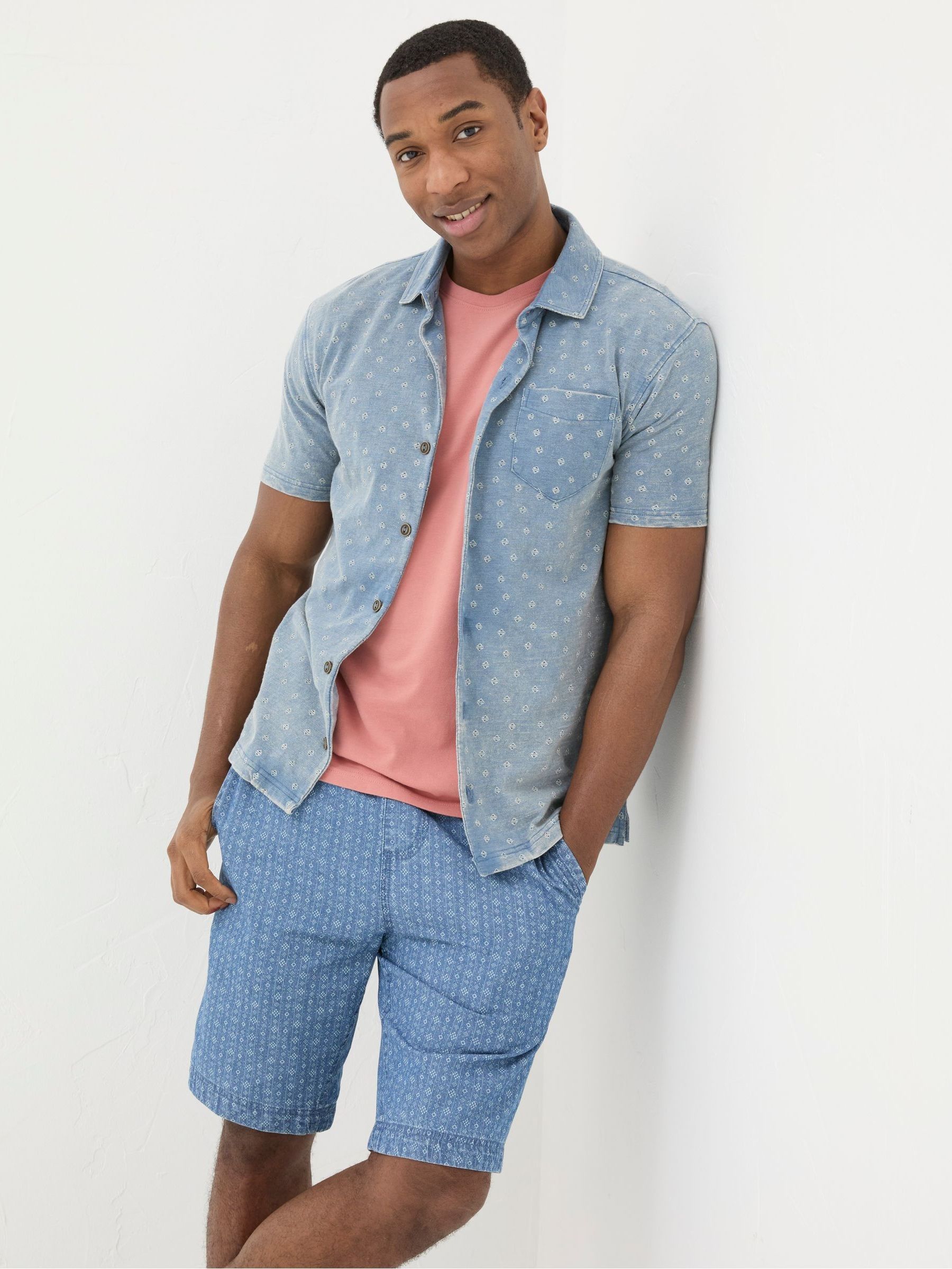 Truro Blue Geo Jersey Shirt - Image 1 of 5