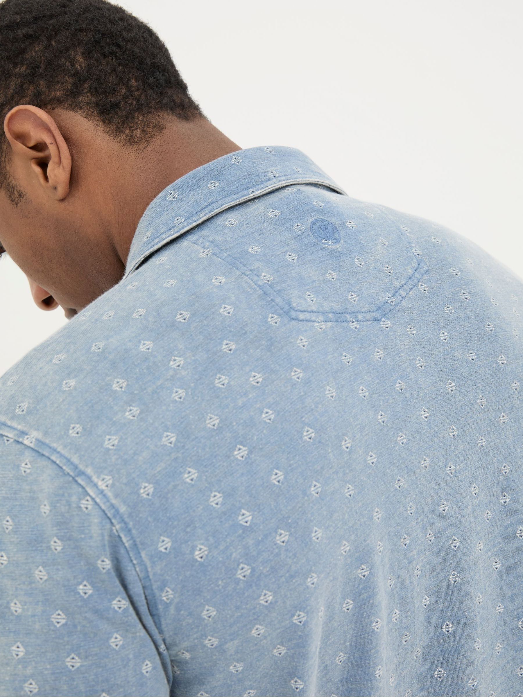 Truro Blue Geo Jersey Shirt - Image 4 of 5