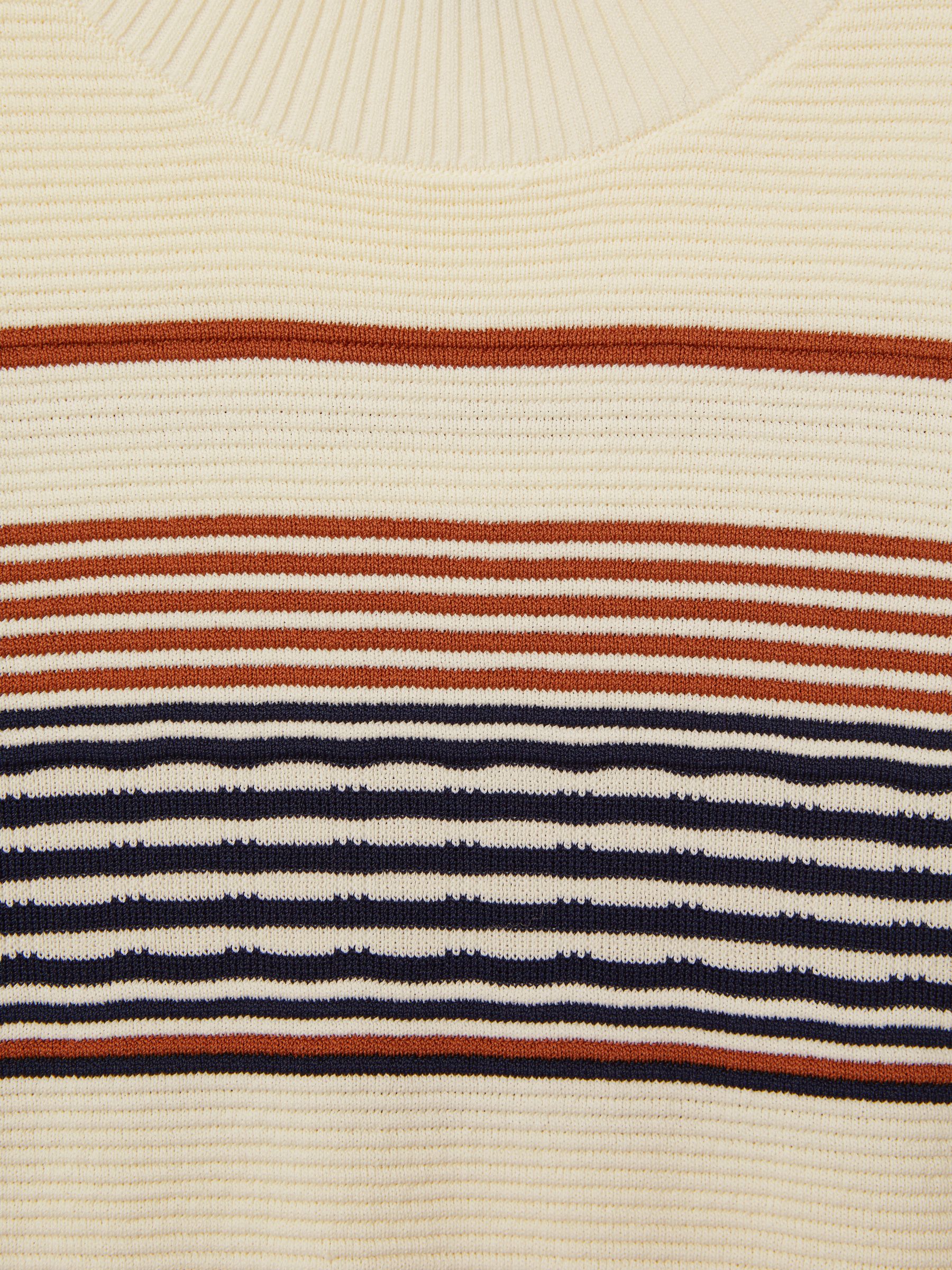 4-9 yrs Knitted Striped Skater Dress in Camel - Image 4 of 4