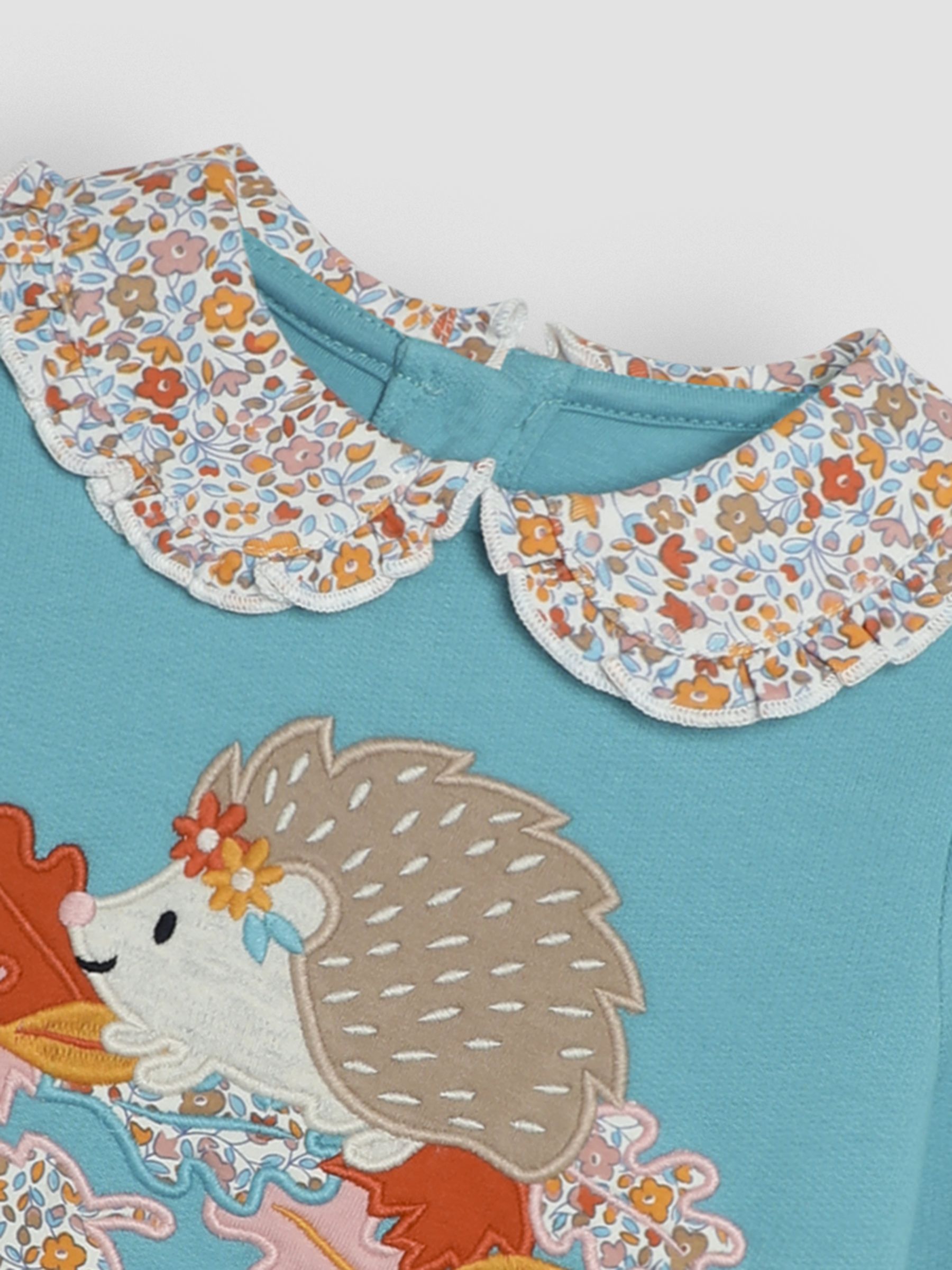 Duck Egg Hedgehog Applique Collar Sweatshirt - Image 3 of 3