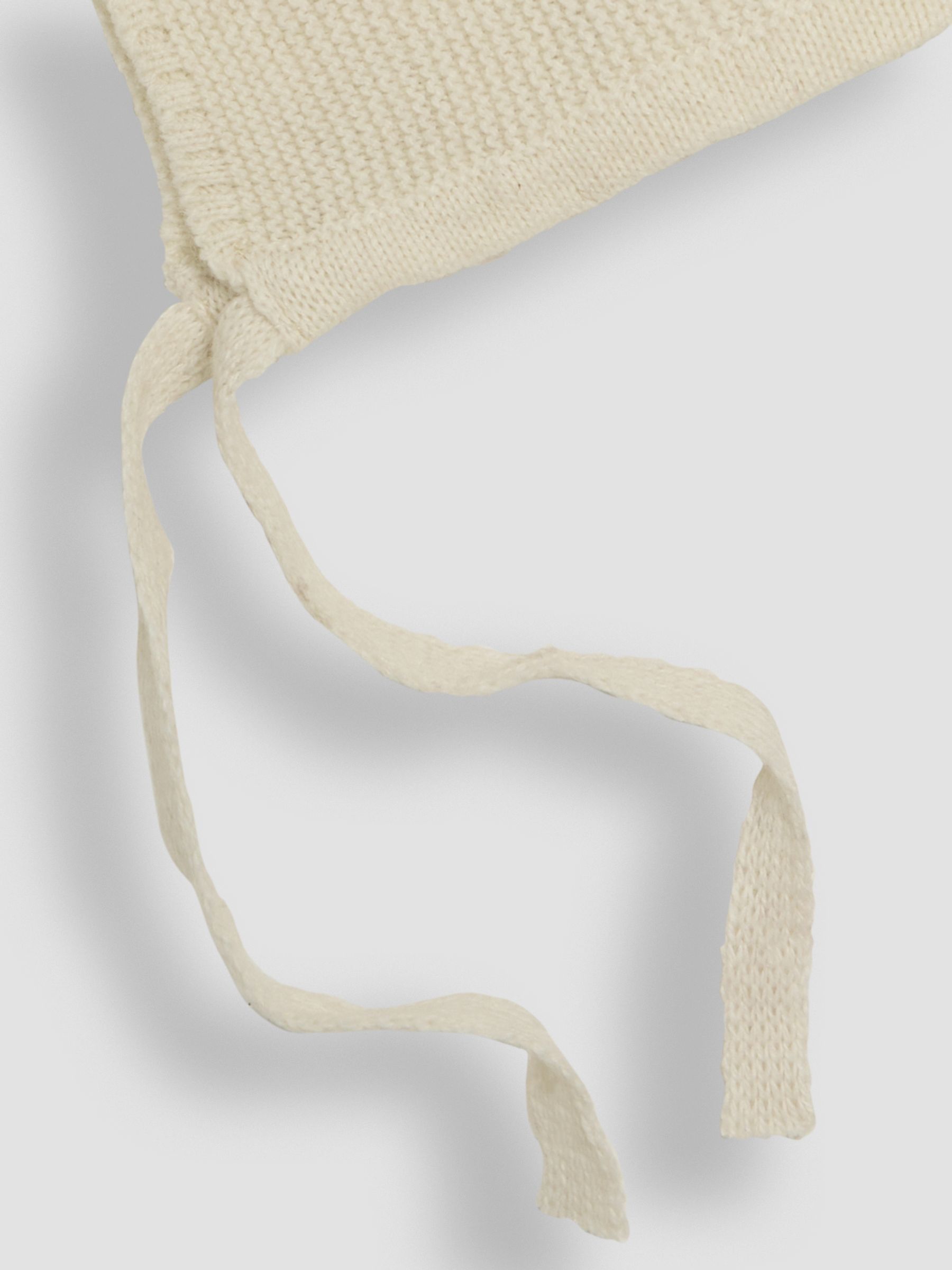 Cream Knitted Baby Bonnet - Image 3 of 3