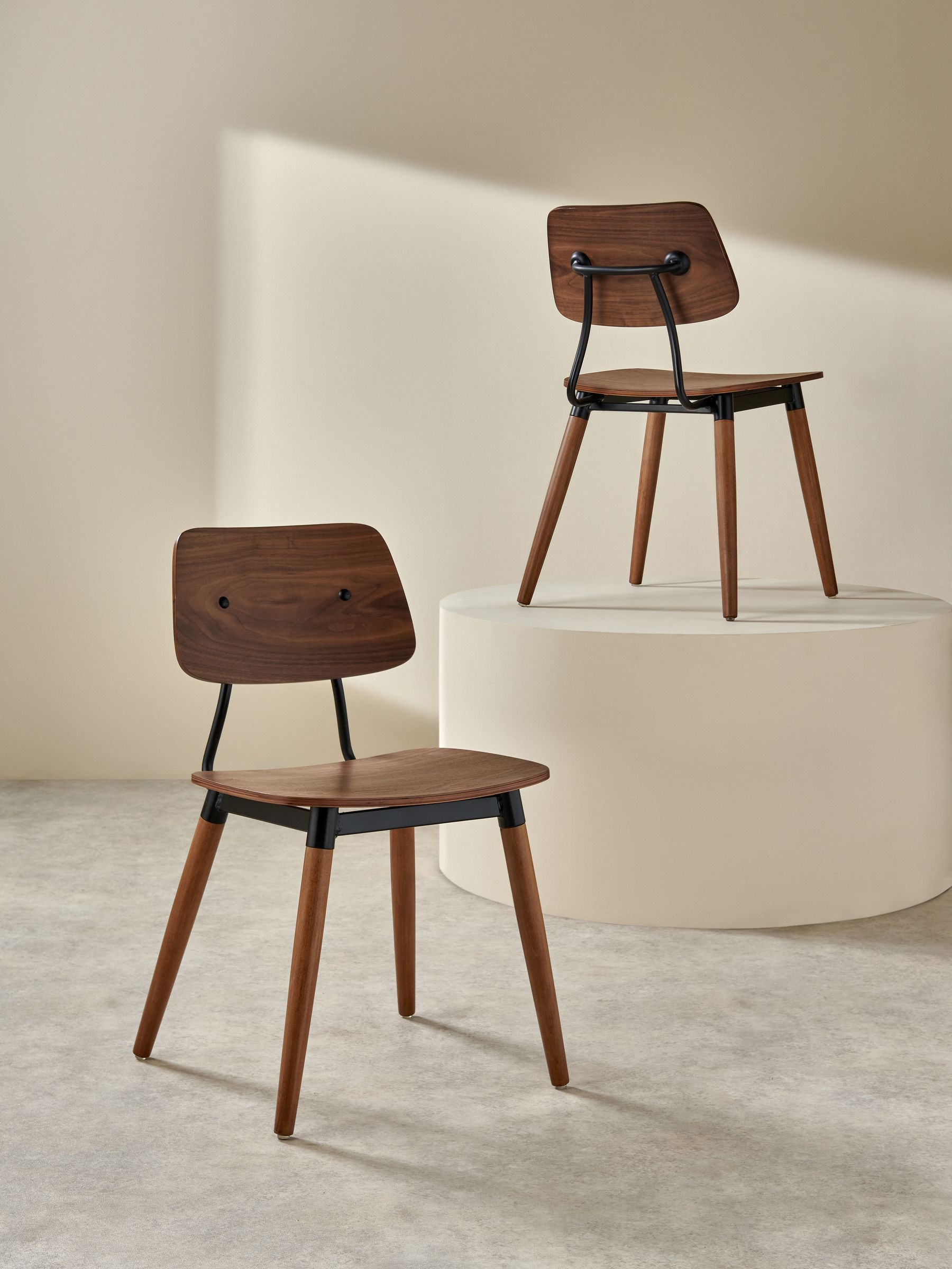 Set of 2 Airi Dining Chairs in Dark Brown - Image 2 of 7