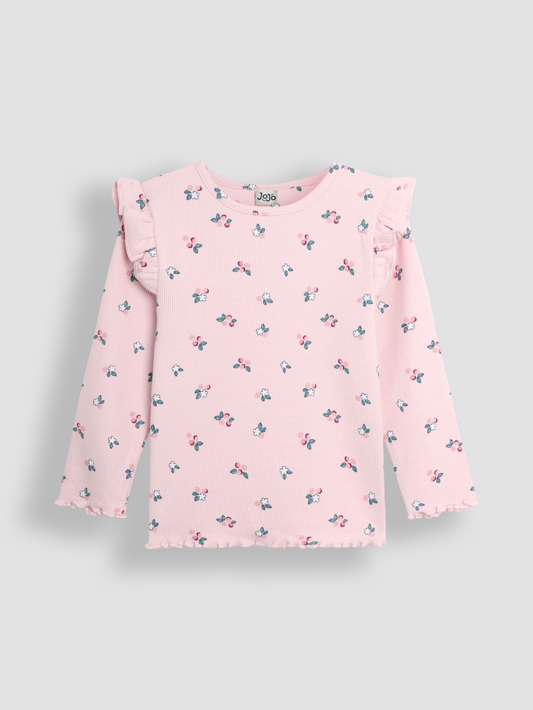 Pink Berry Floral Frill Rib Tops 2 Pack - Image 2 of 5