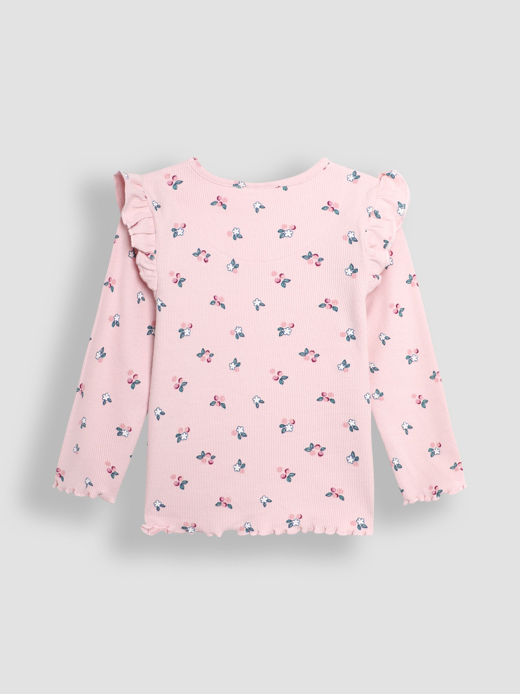 Pink Berry Floral Frill Rib Tops 2 Pack - Image 3 of 5
